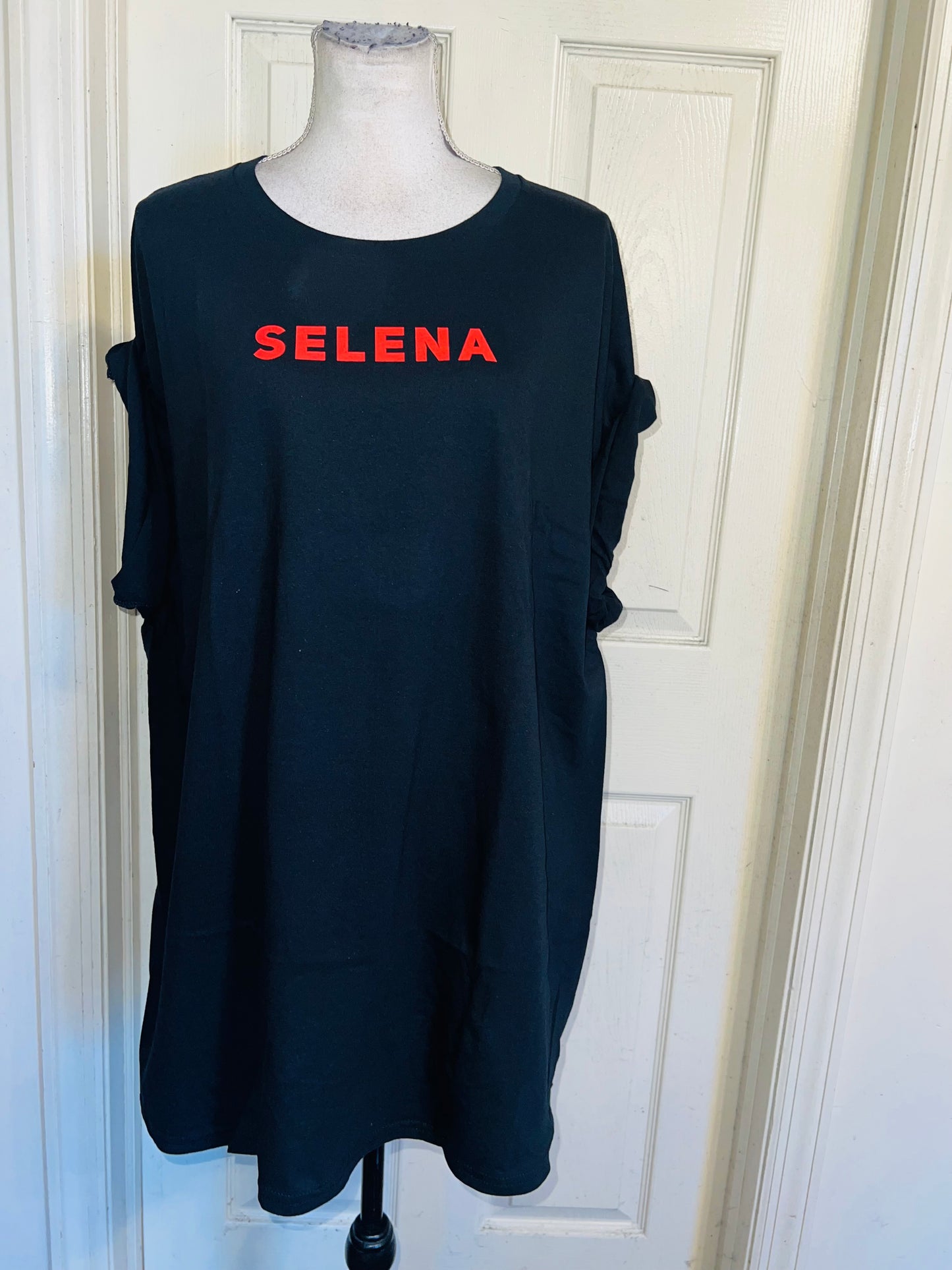 Selena Double Sided Oversized Distressed Tee