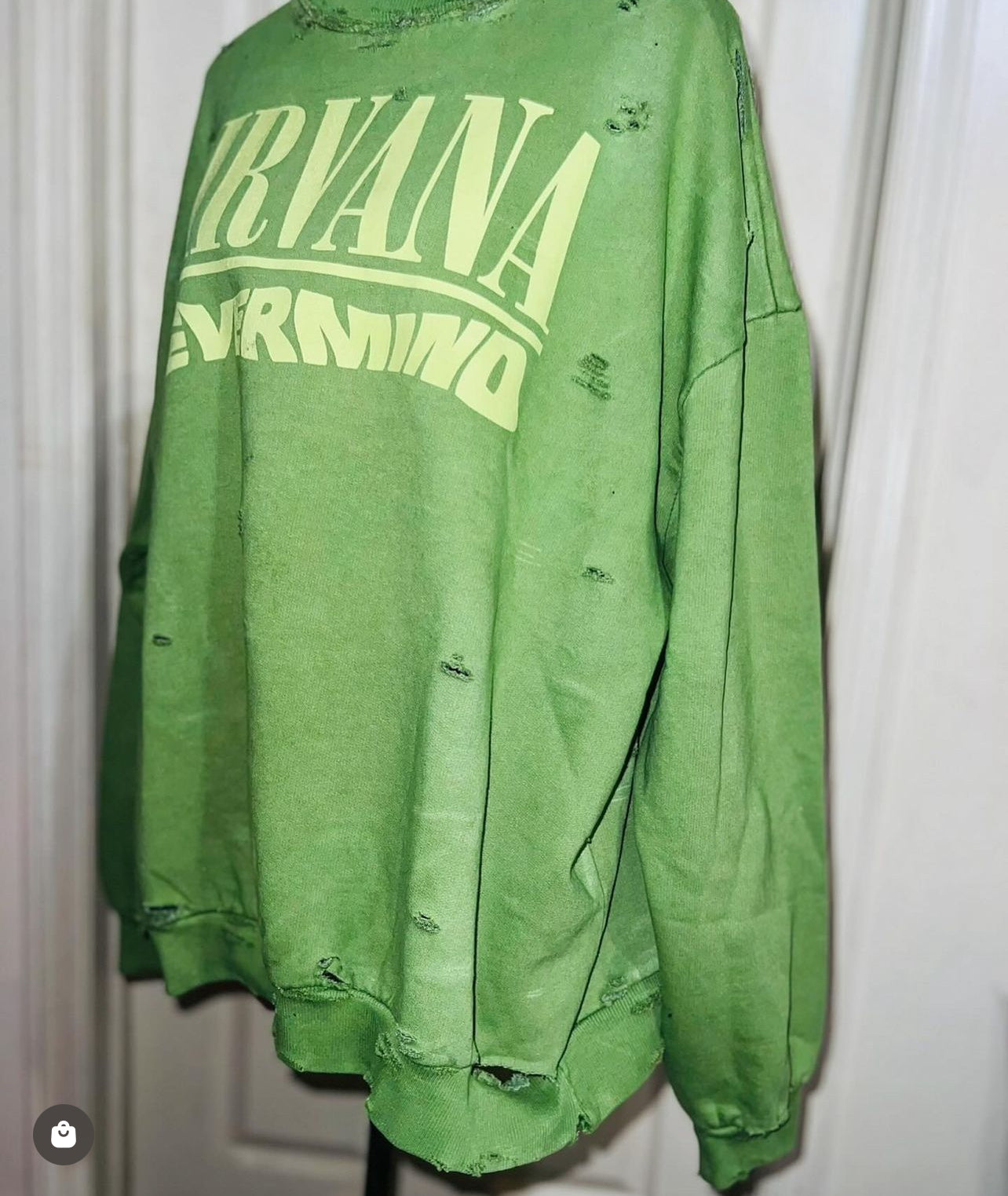 Nirvana Nevermind Oversized Distresed Sweatshirt