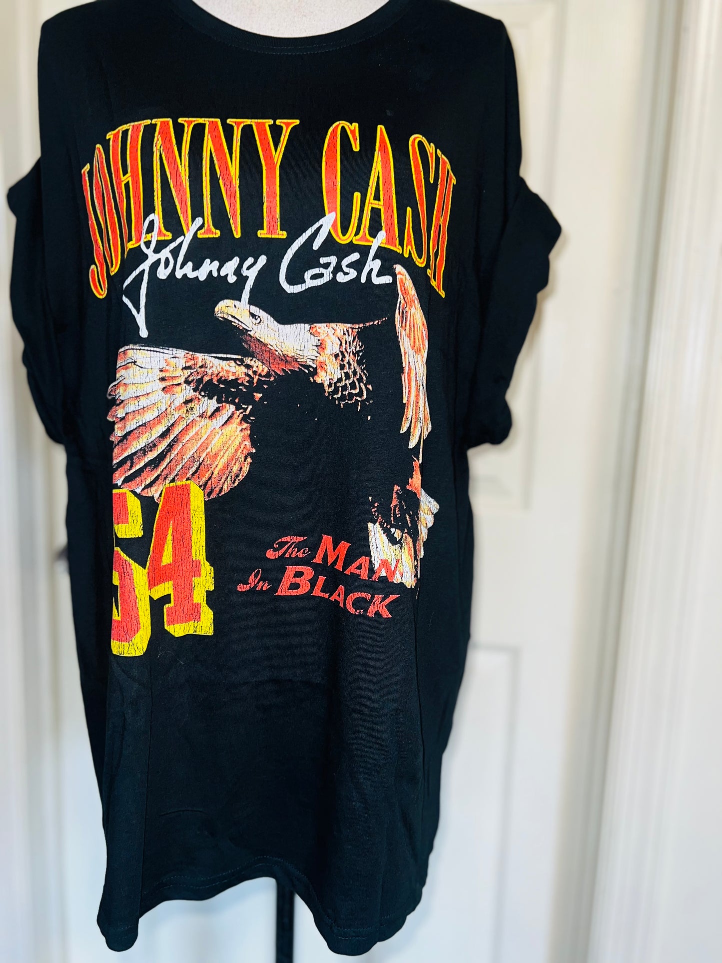 Johnny Cash Double Sided Oversized Distressed Tee