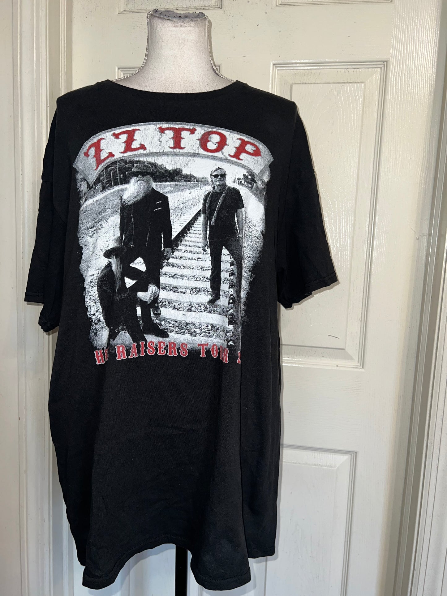 ZZ Top Double Sided Oversized Distressed Tee