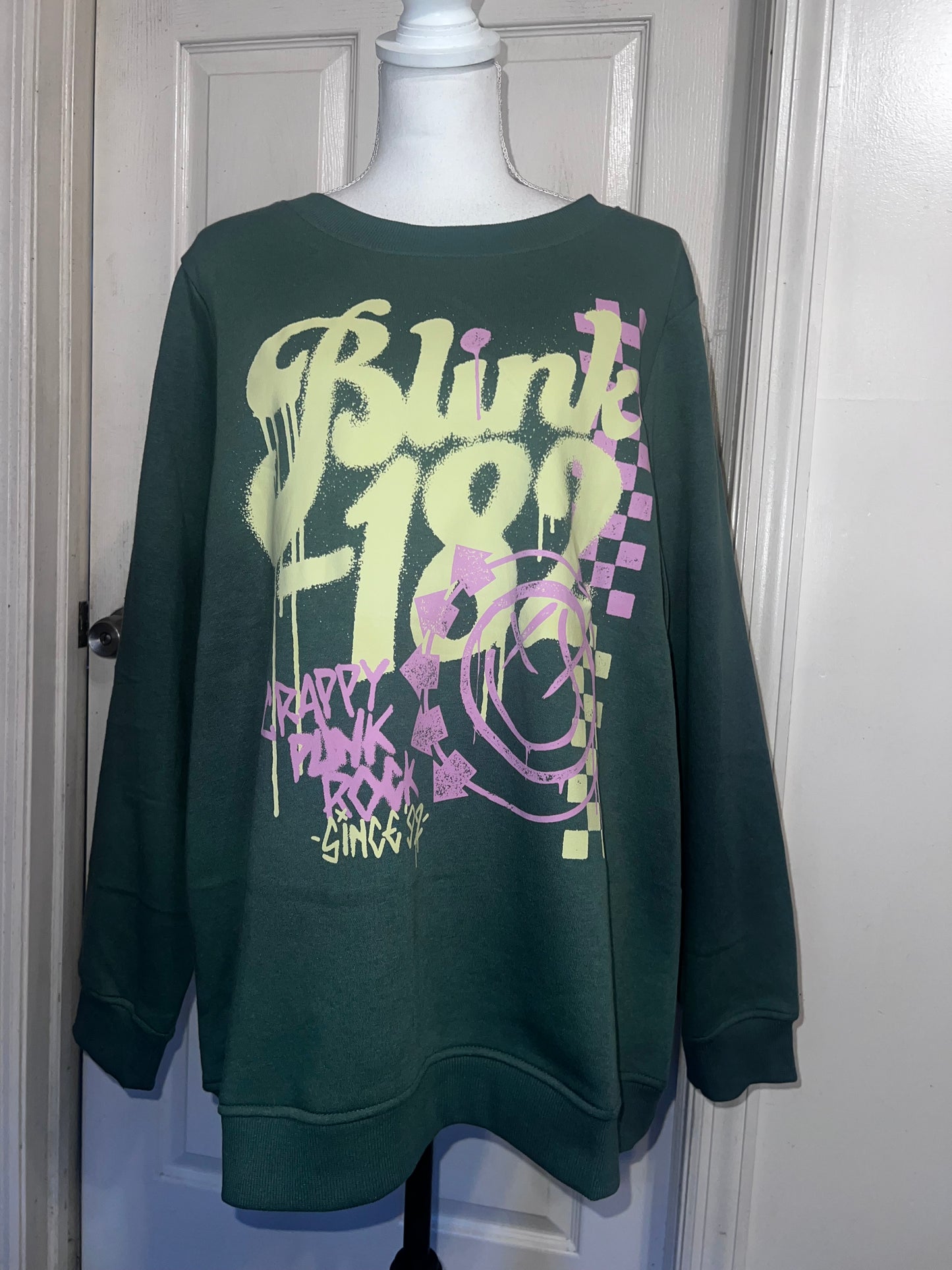 Blink 182 Oversized Distressed Sweatshirt