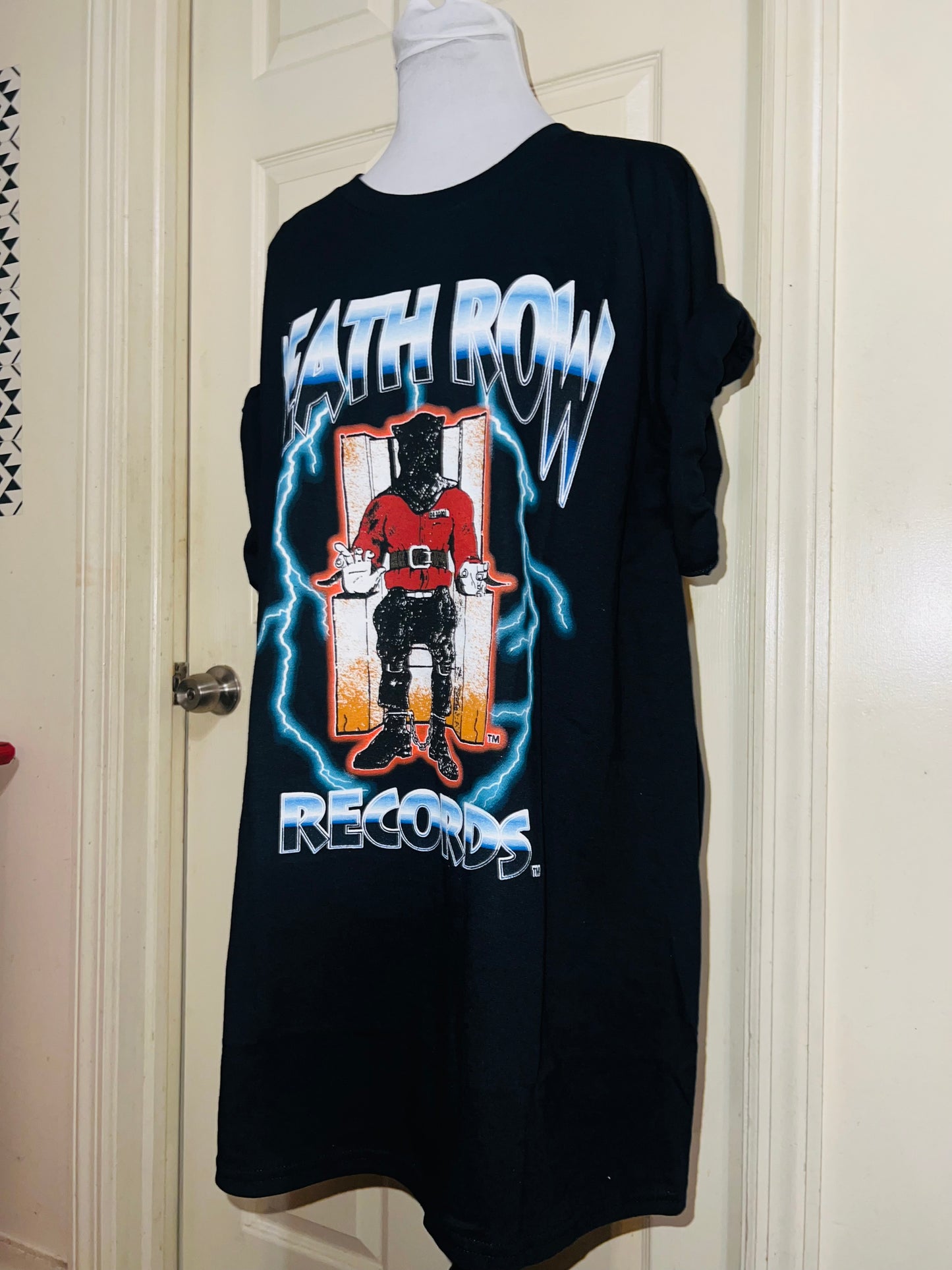 Death Row Records Oversized Distressed Tee