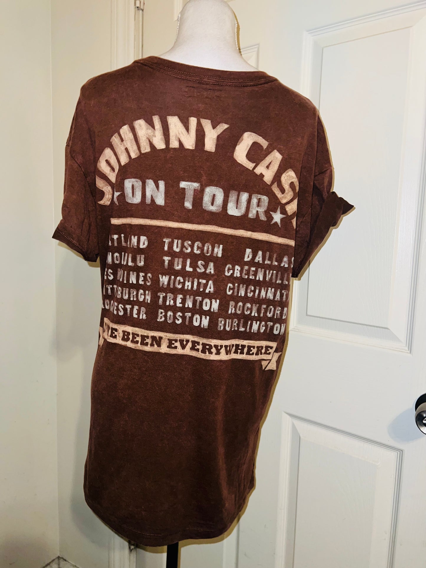 Johnny Cash Double Sided Oversized Distressed Tee