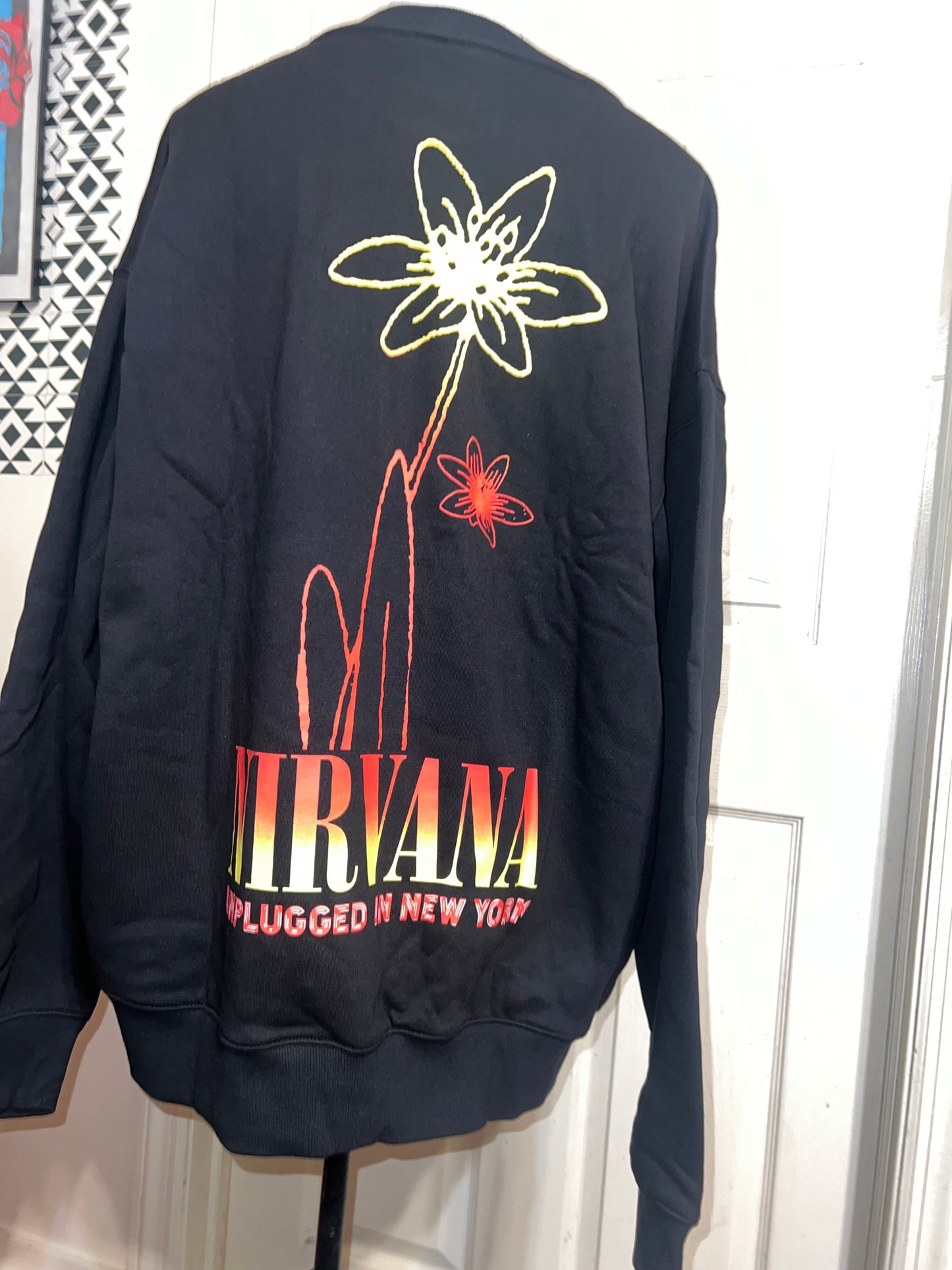 Nirvana Double Sided Oversized Distressed Tee