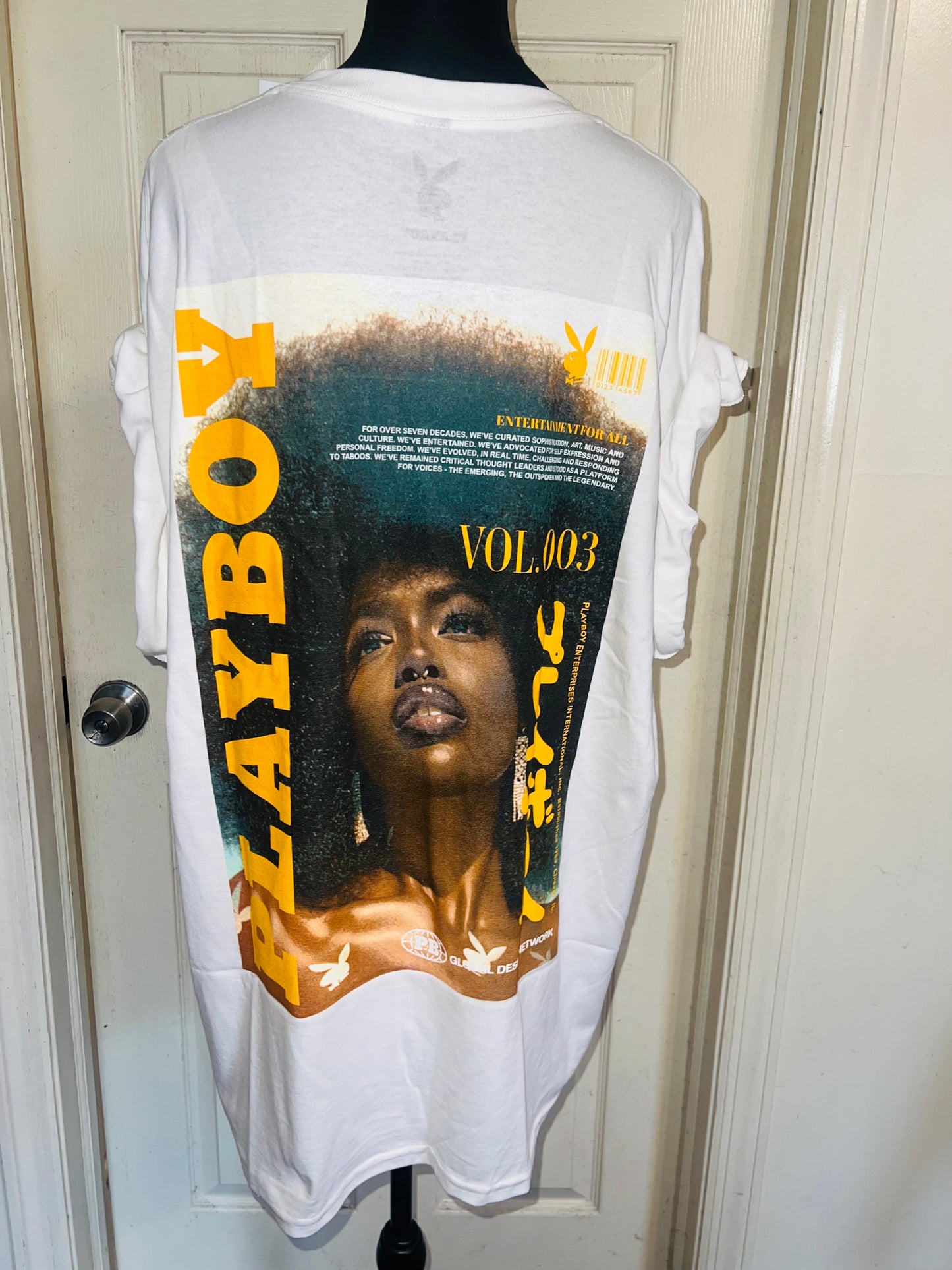Playboy Double Sided Oversized Distressed Tee
