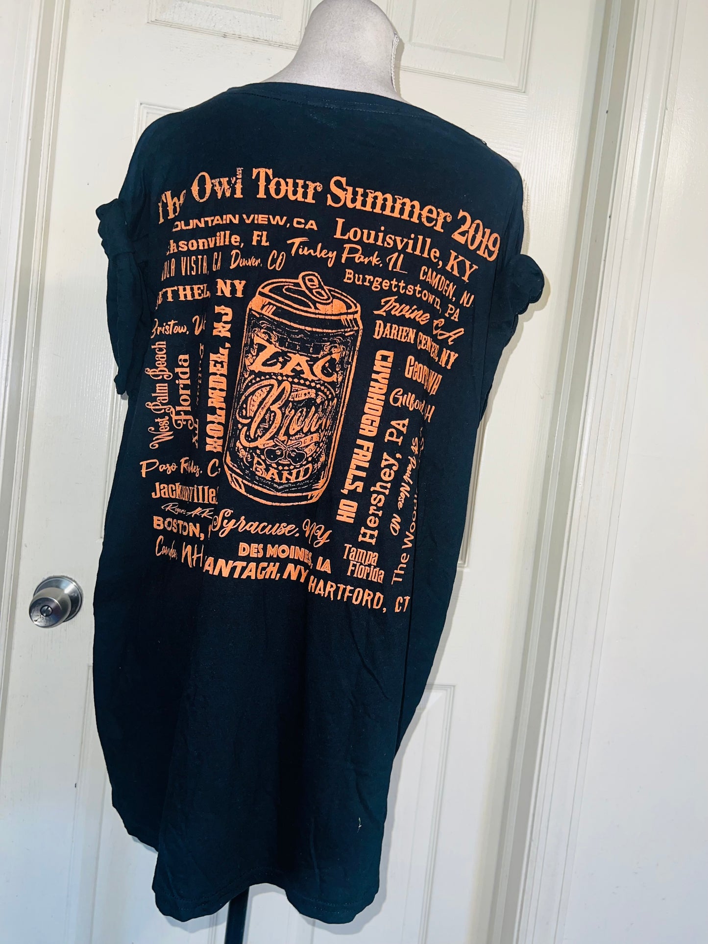 Zac Brown Band Double Sides Oversized Distressed Tee