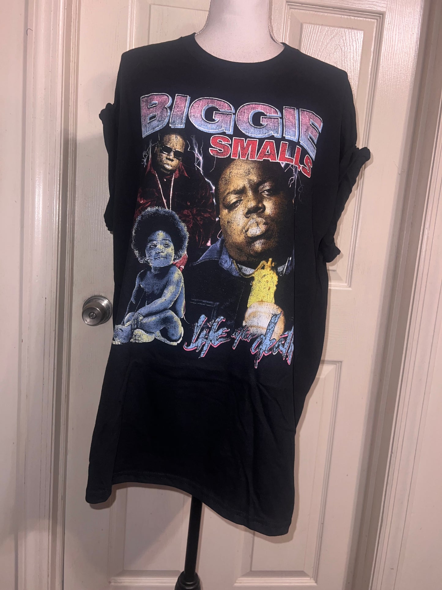 Biggie Smalls Oversized Distressed Tee