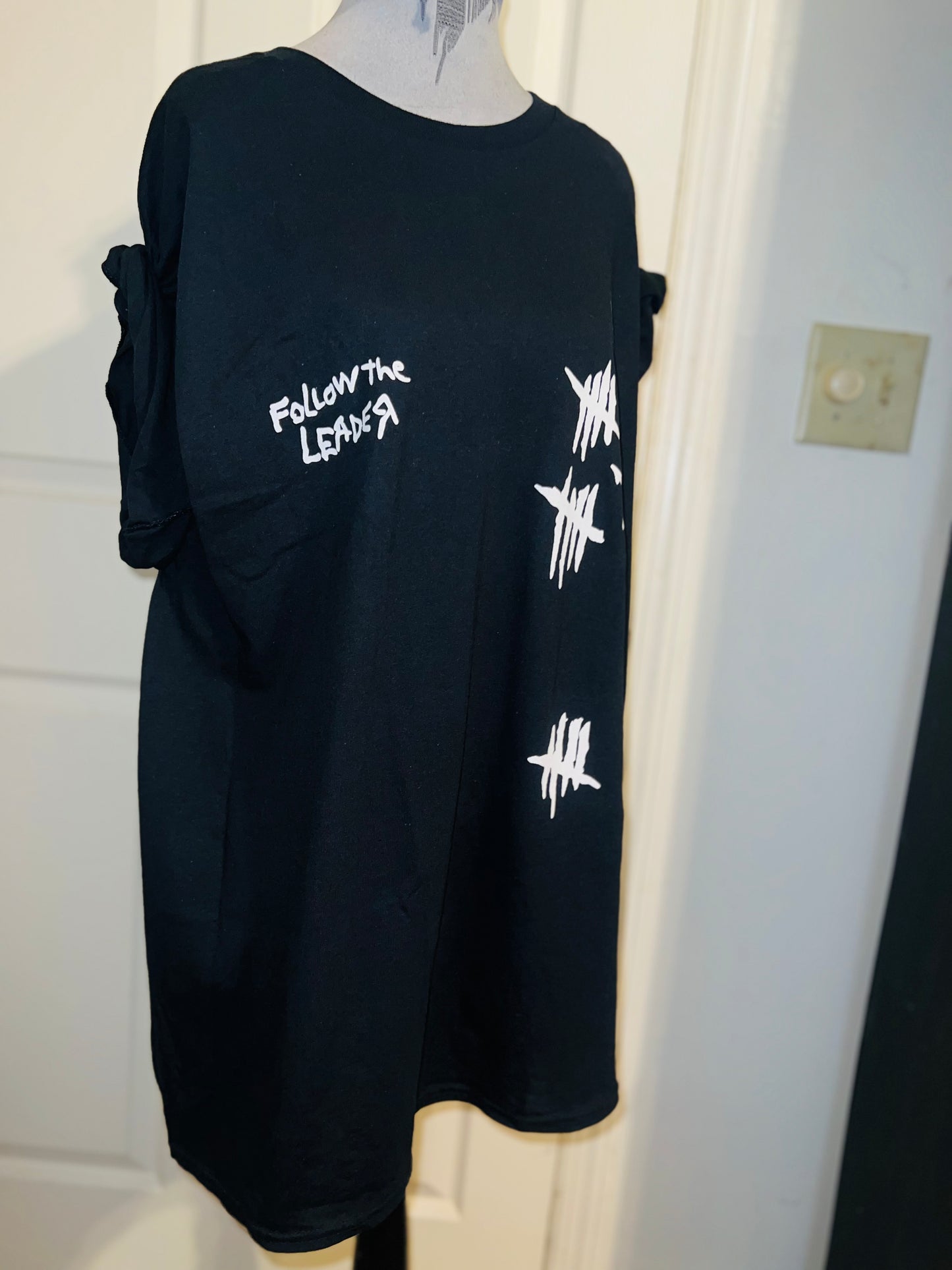 Korn Double Sided Oversized Distressed Tee