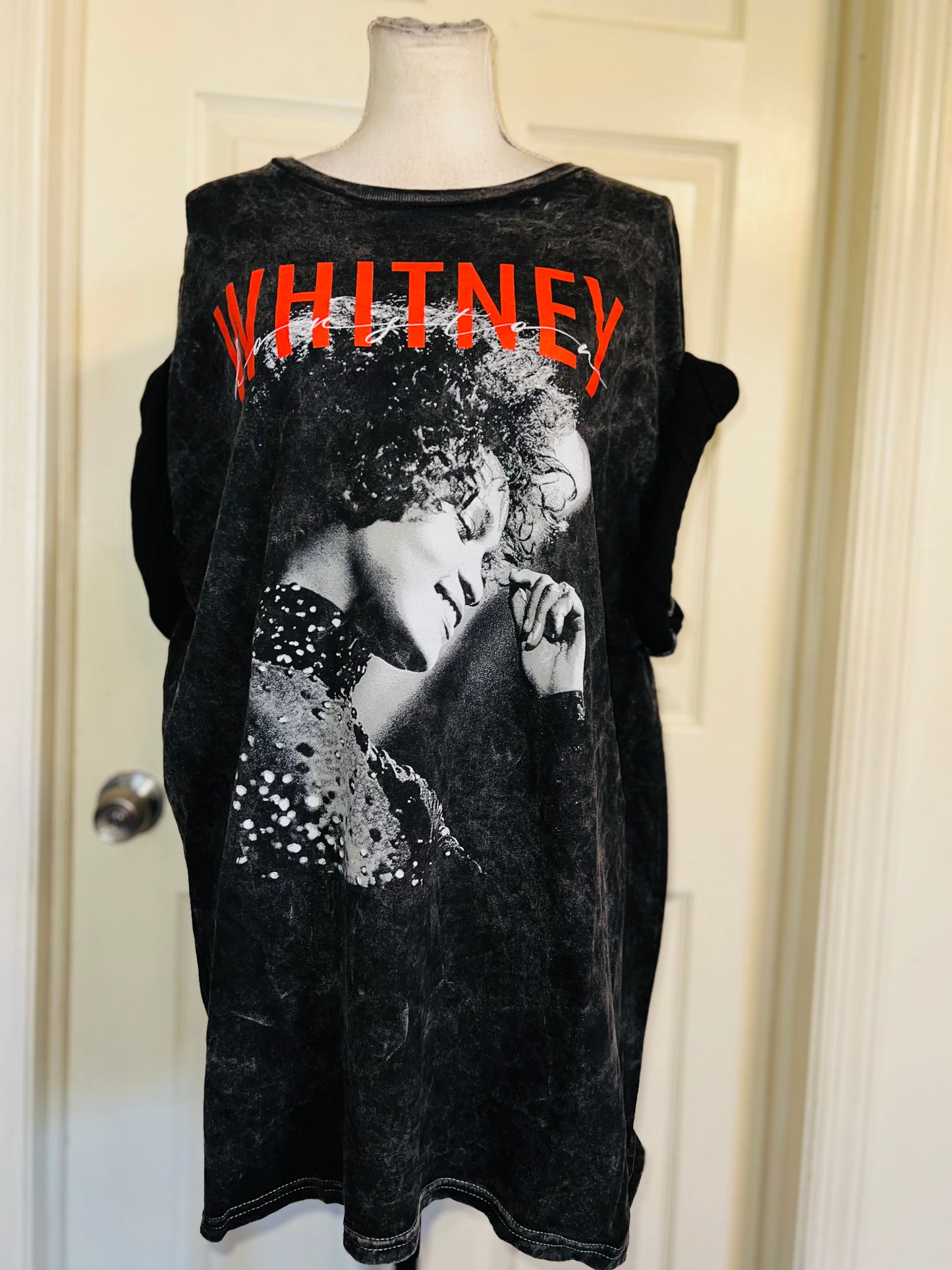 Whitney Houston Oversized Distressed Tee