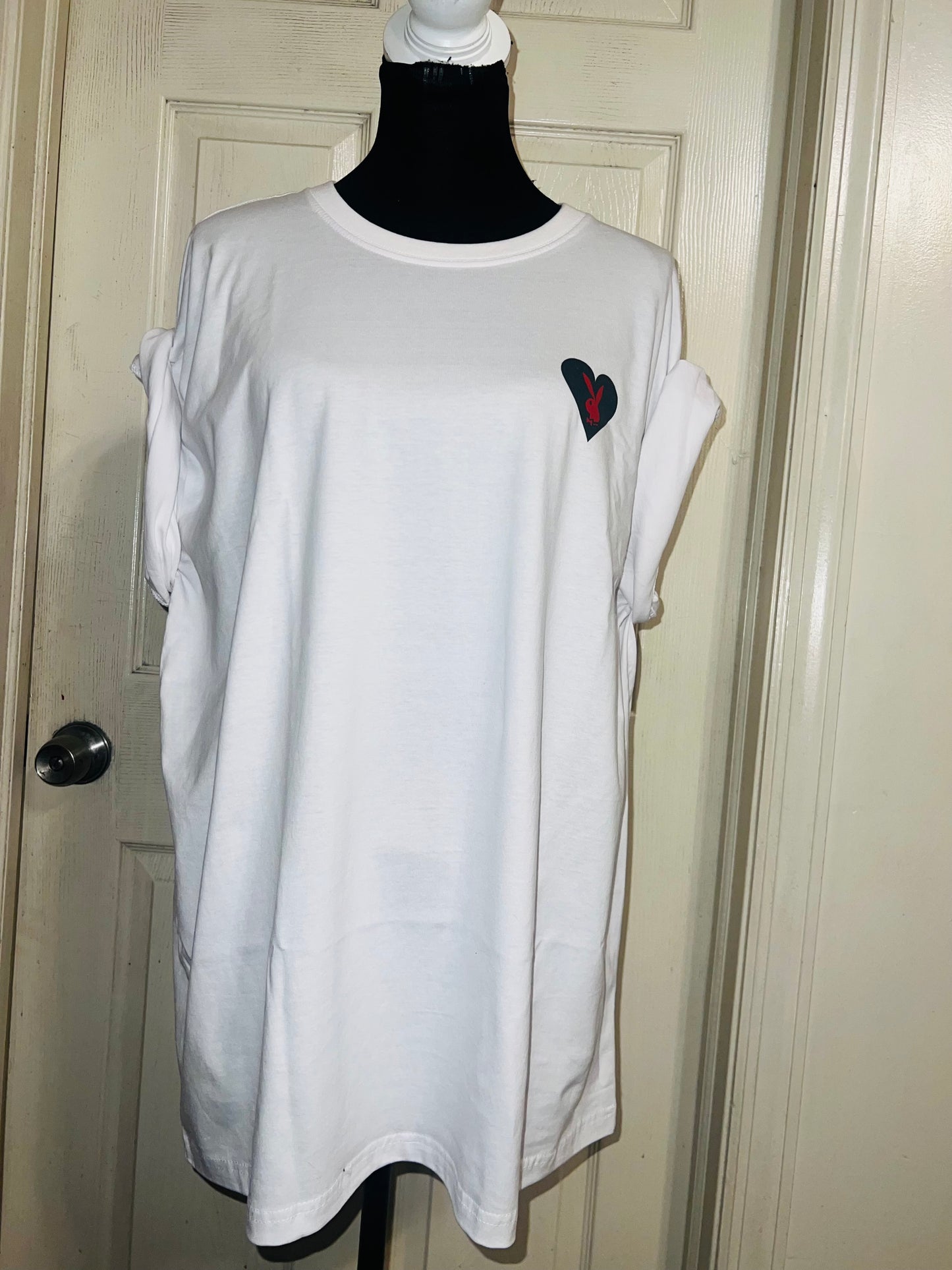Playboy Double Sided Oversized Distressed Tee