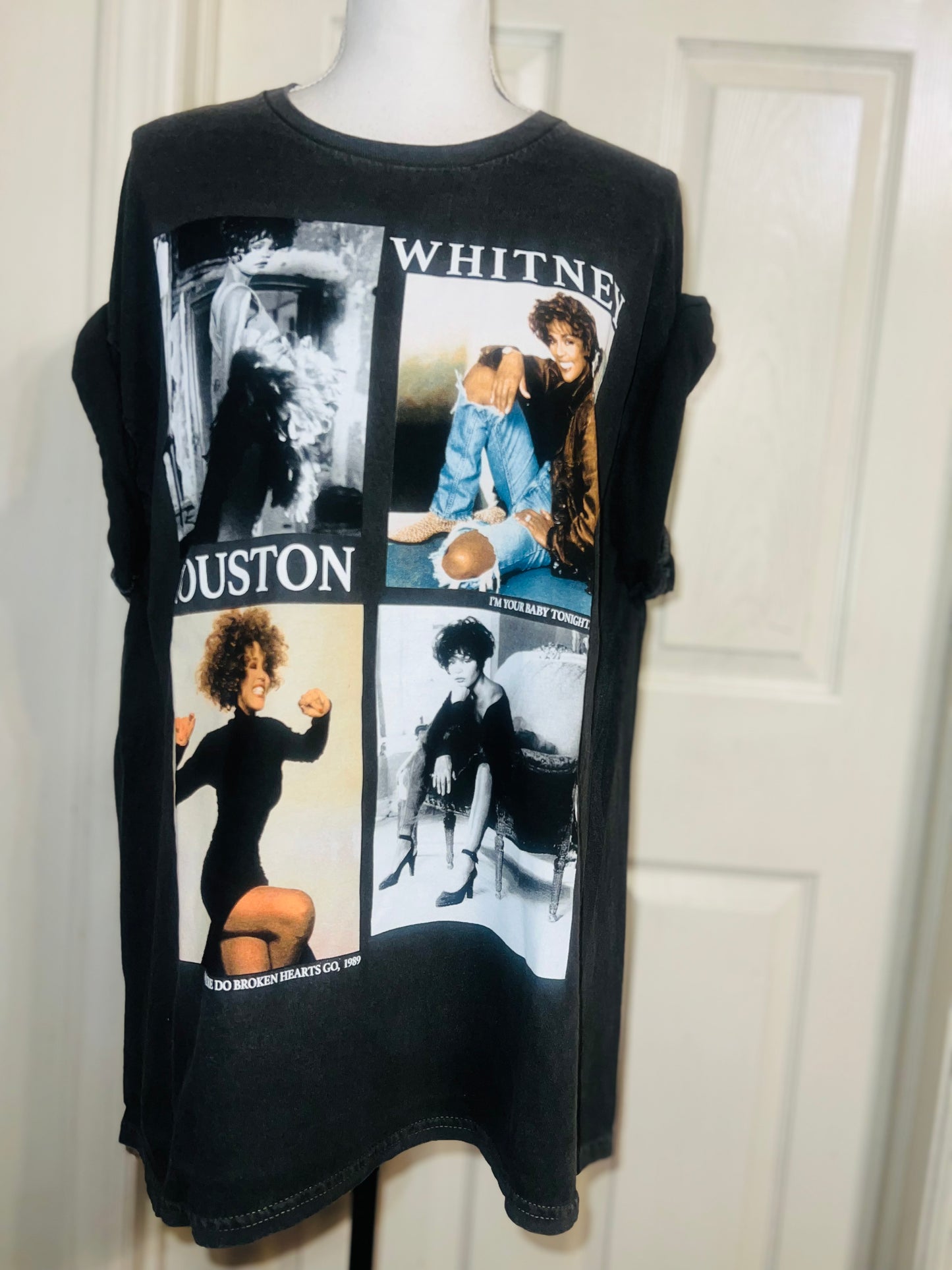 Whitey Houston Oversized Distressed Tee