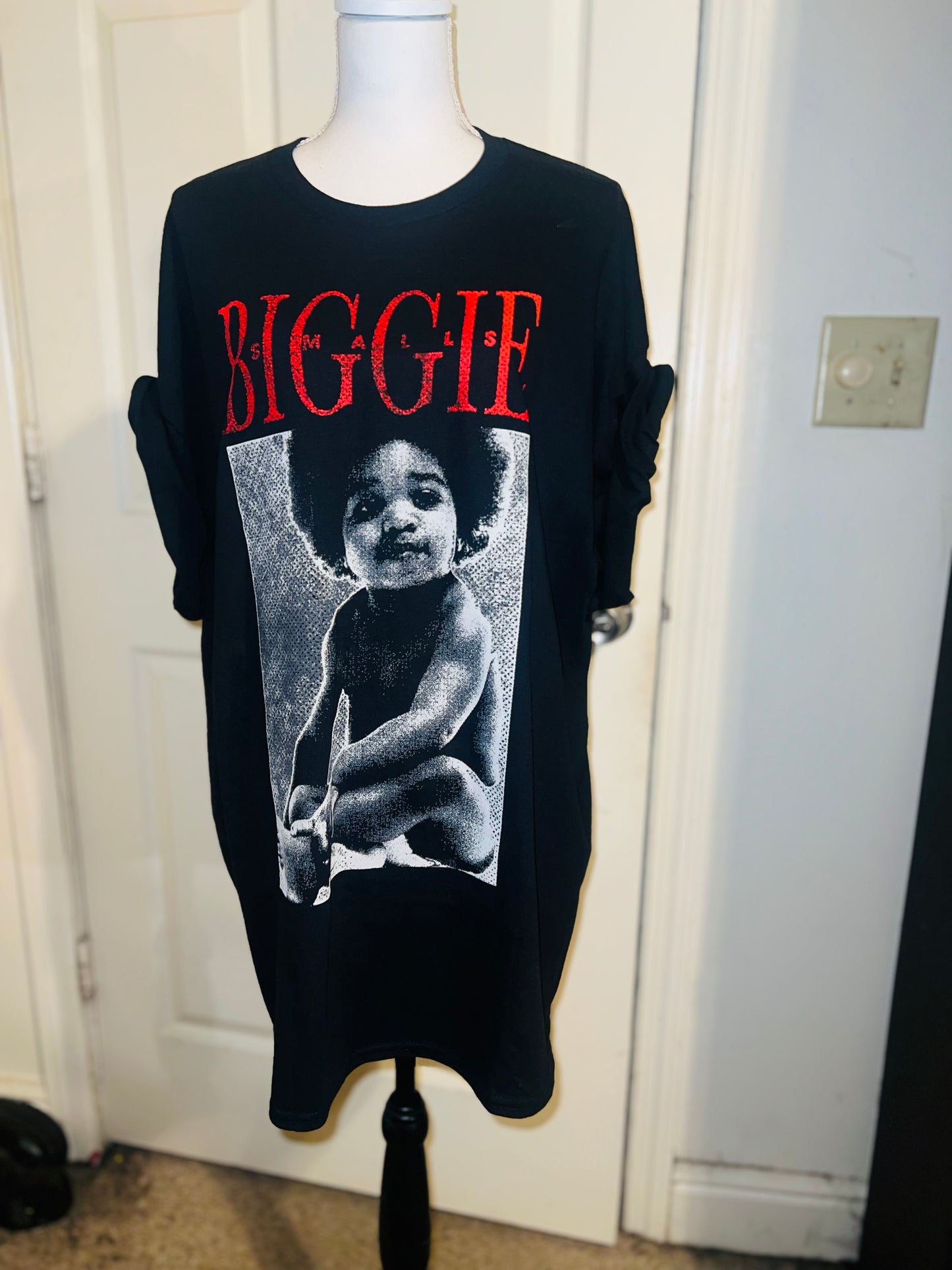 Biggie Smalls Oversized Distressed Tee