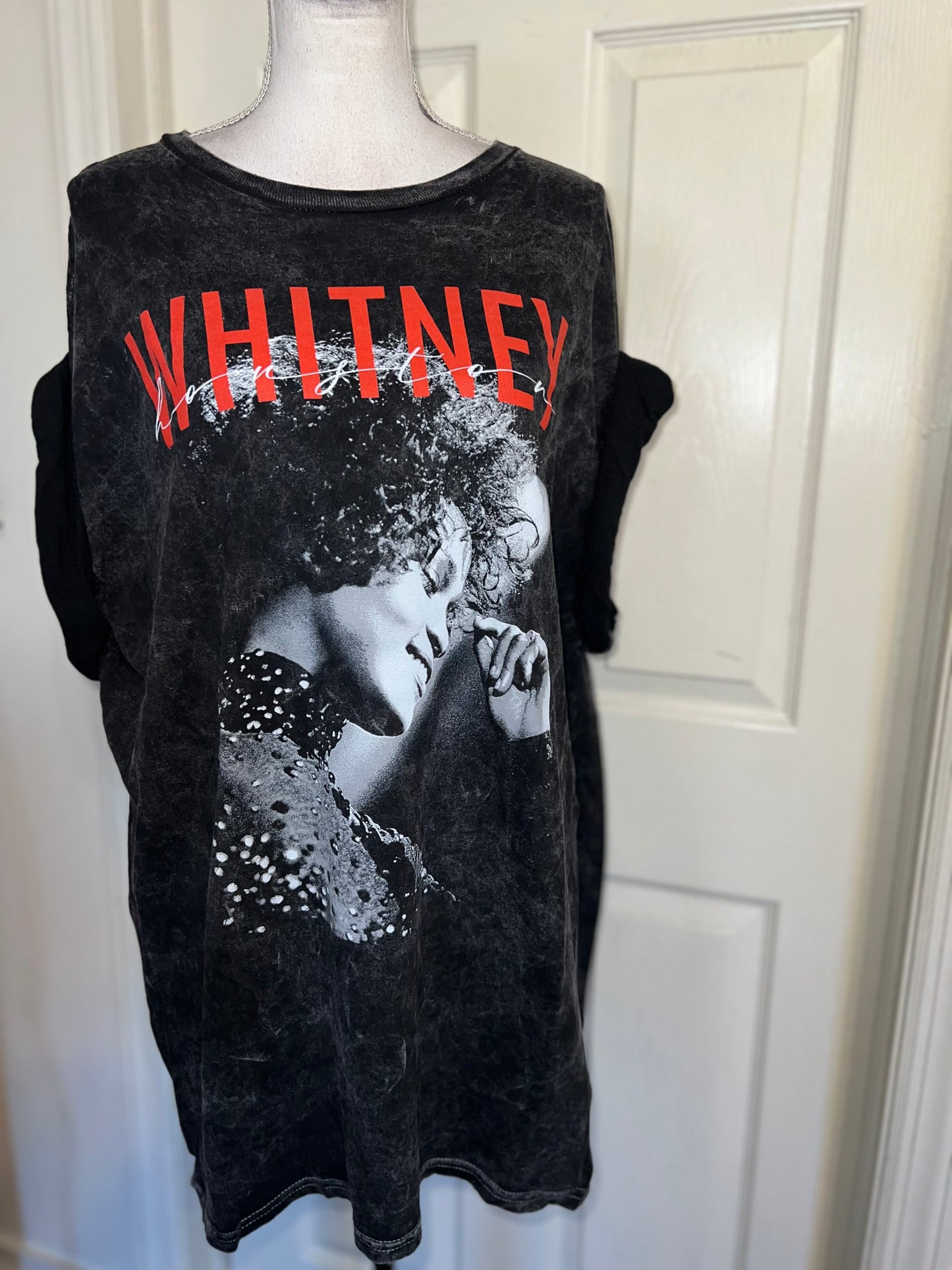 Whitney Houston Oversized Distressed Tee