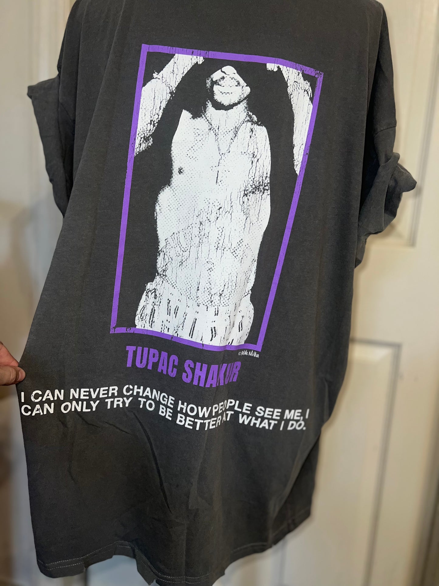 Tupac Shakur Double Sided Oversized Distressed Tee