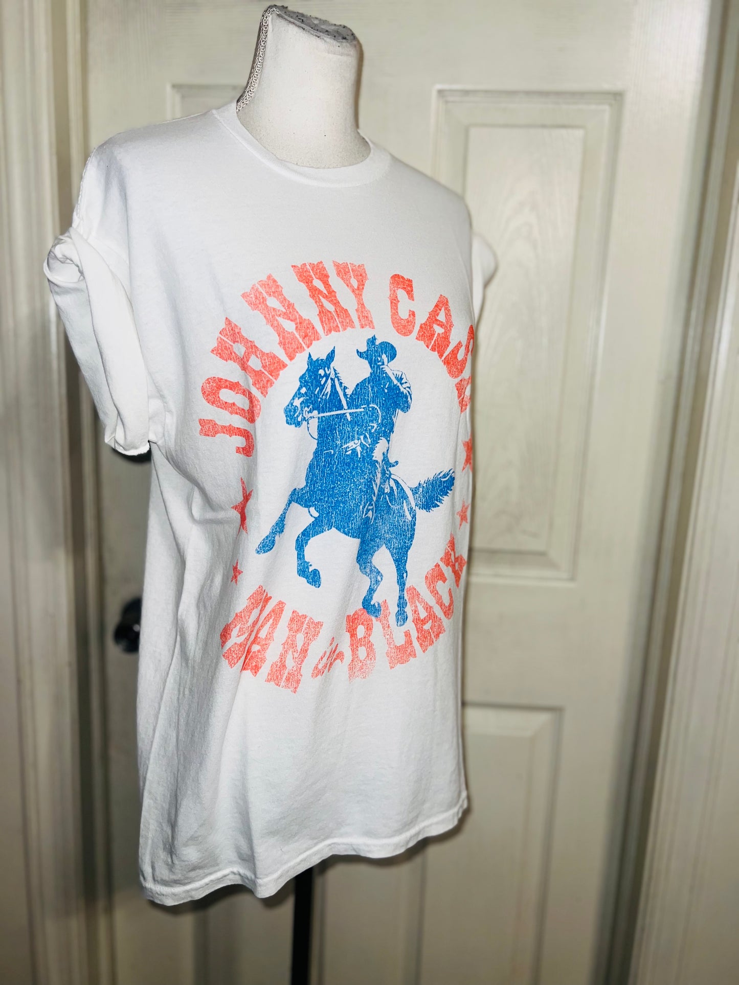 Johnny Cash Oversized Distressed Tee