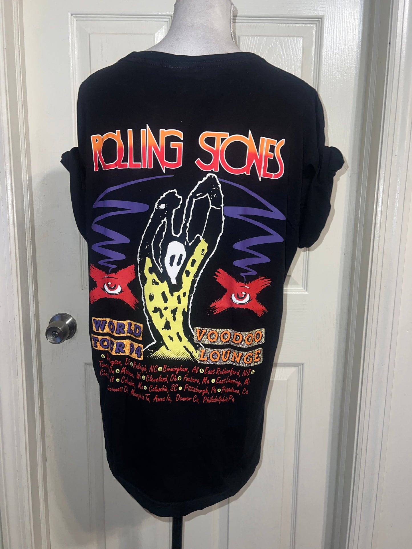 The Rolling Stones Double Sided Oversized Distressed Tee