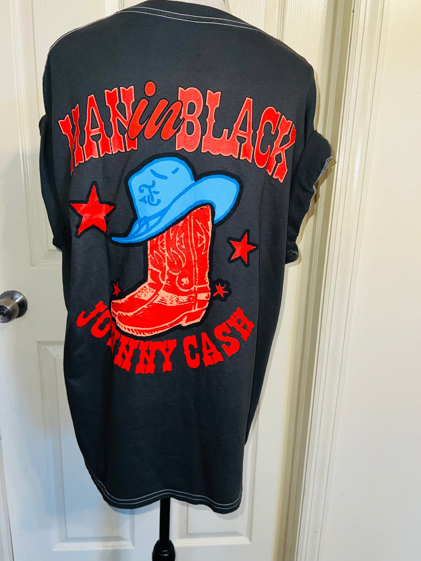 Johnny Cash Double Sided Oversized Distressed Tee