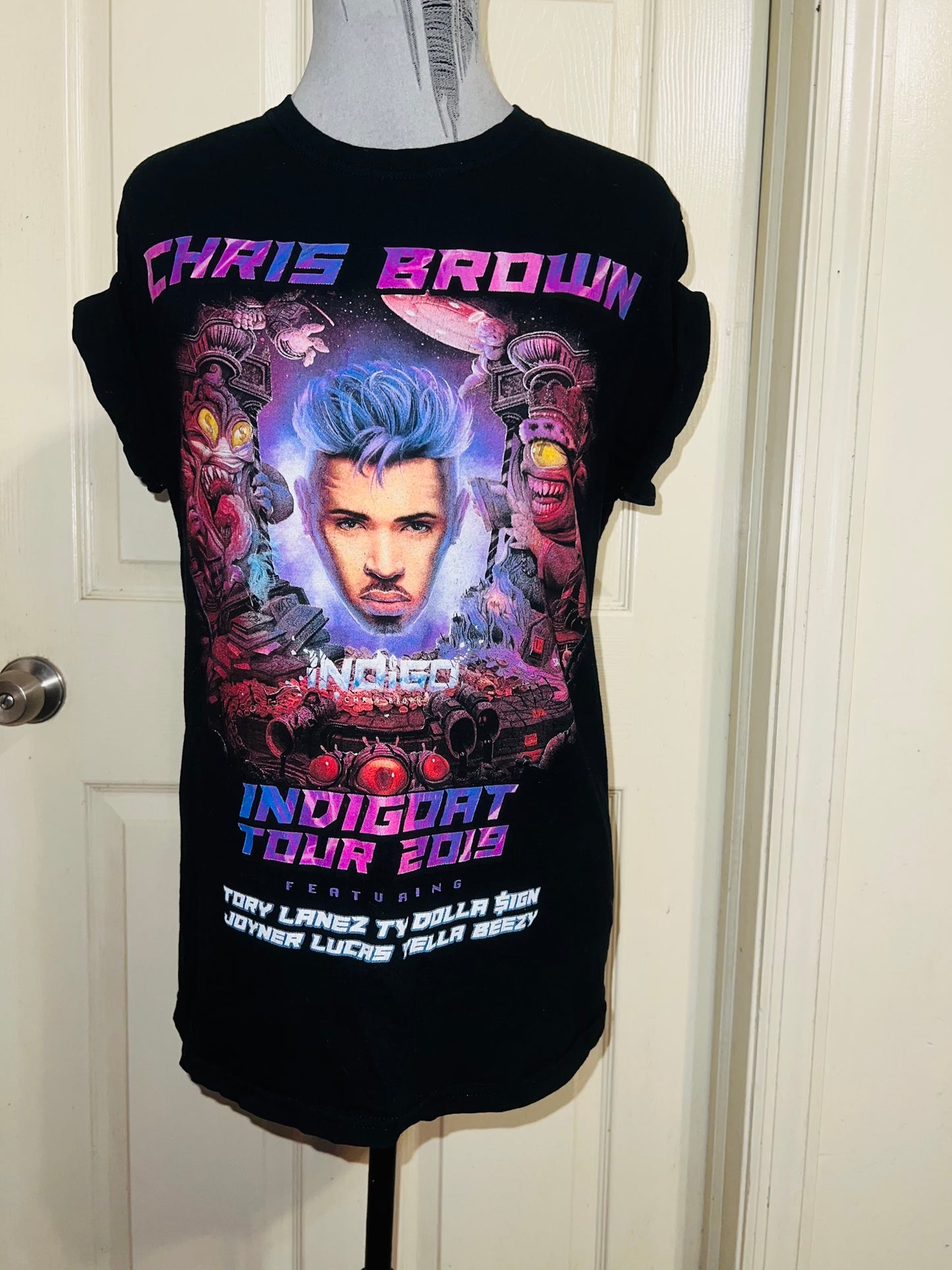 Chris Brown 2019 Double Sided Tour Distressed Tee
