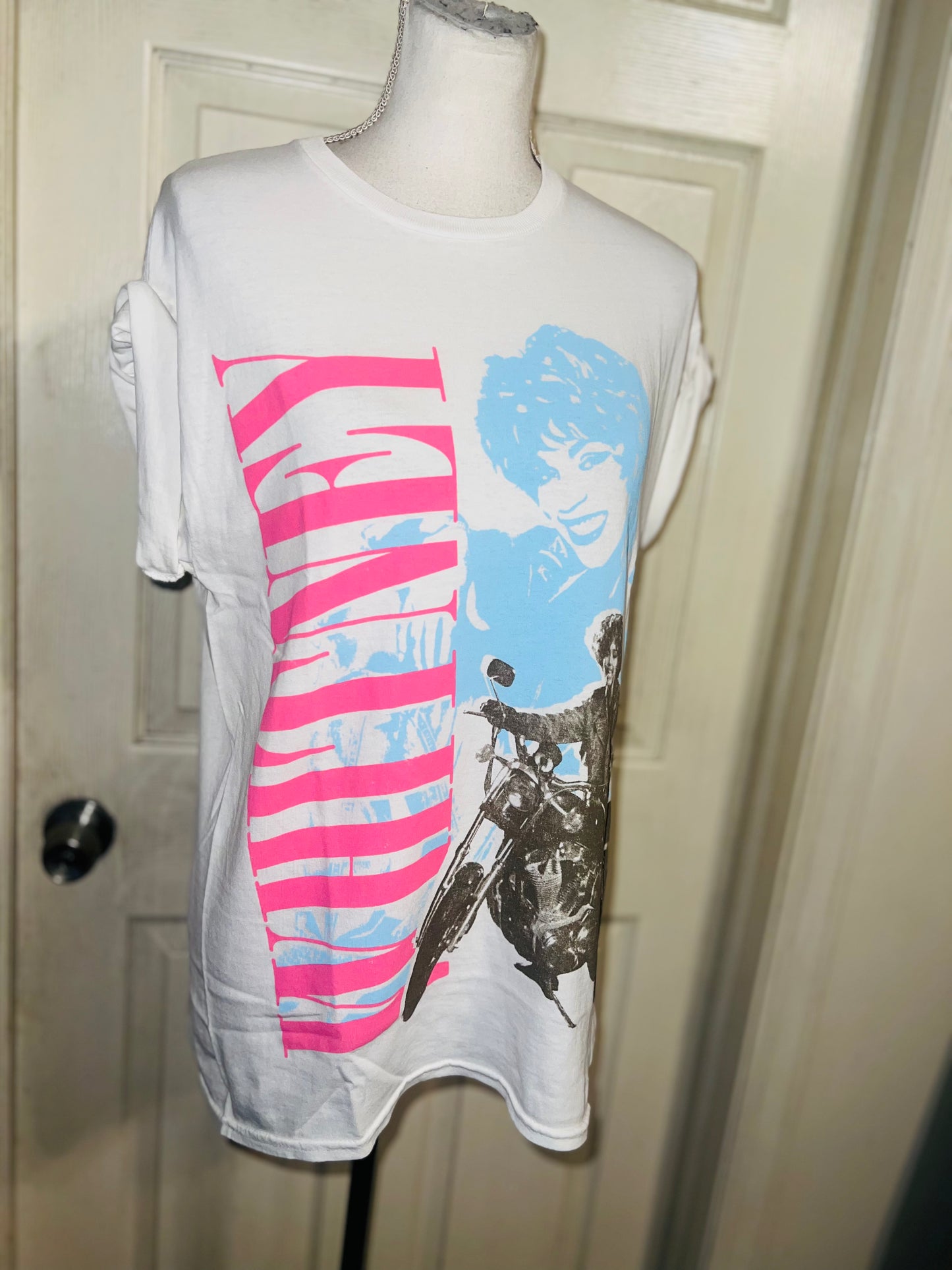 Whitney Houston Oversized Distressed Tee