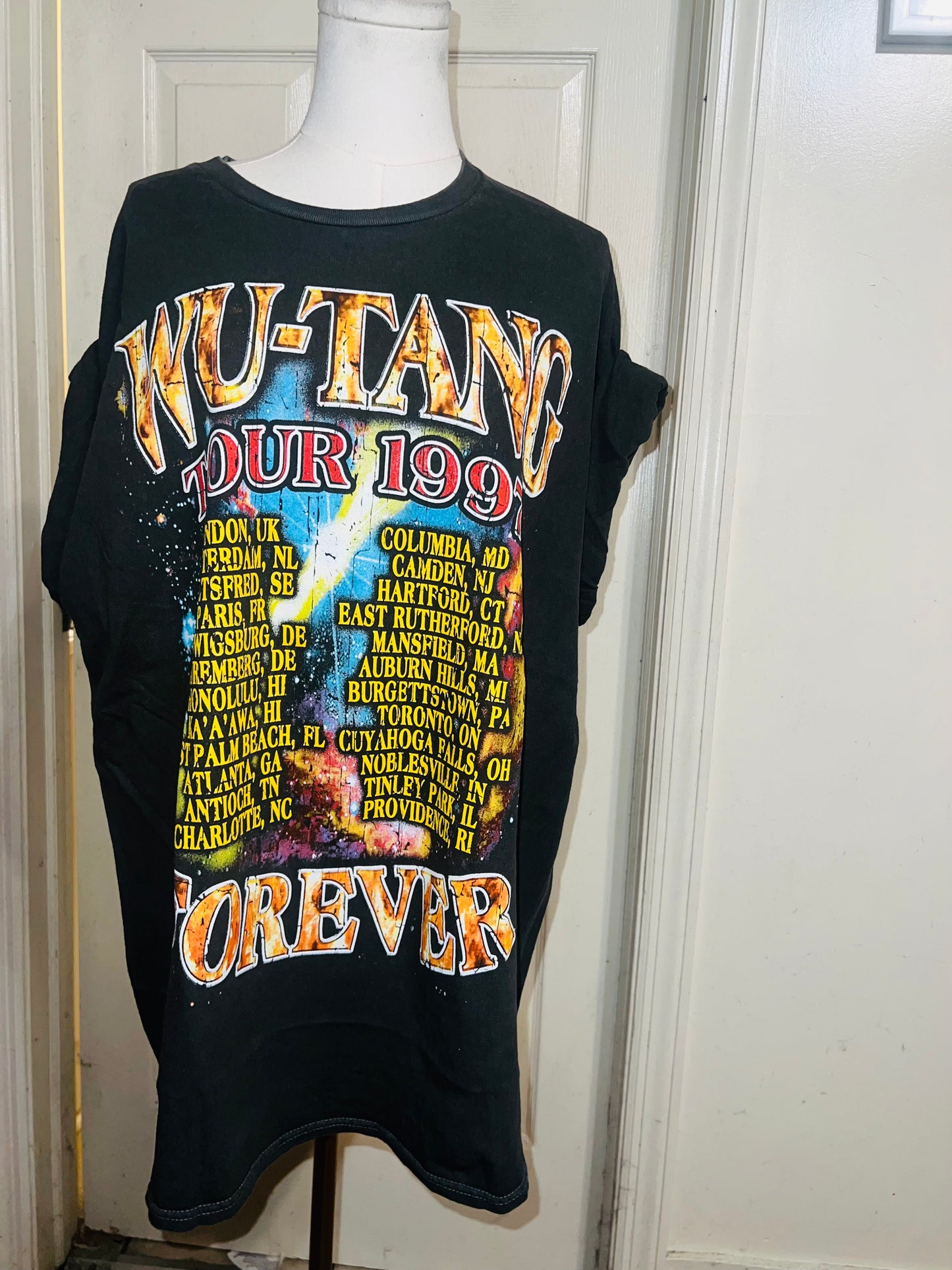 Wu-Tang Clan Tour Oversized Distressed Tee