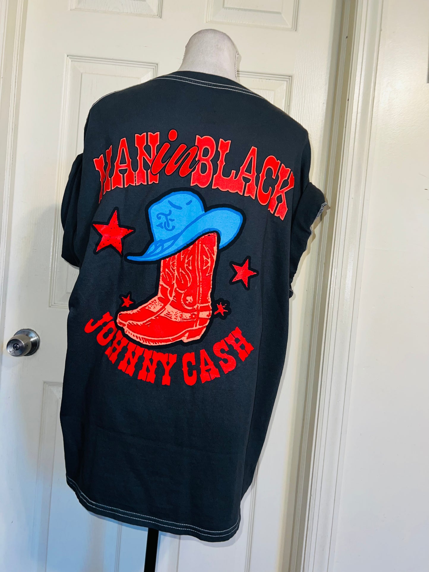 Johnny Cash Double Sided Oversized Distressed Tee