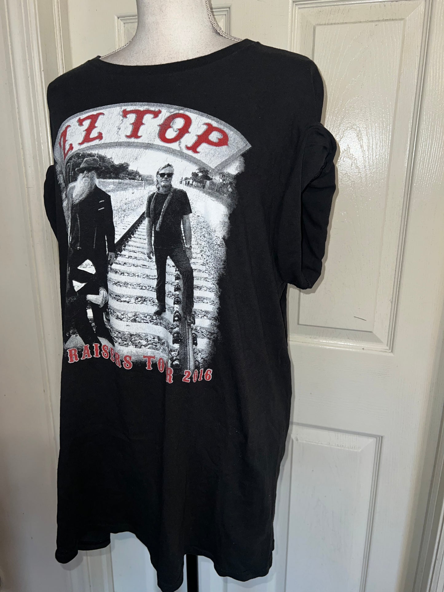 ZZ Top Double Sided Oversized Distressed Tee