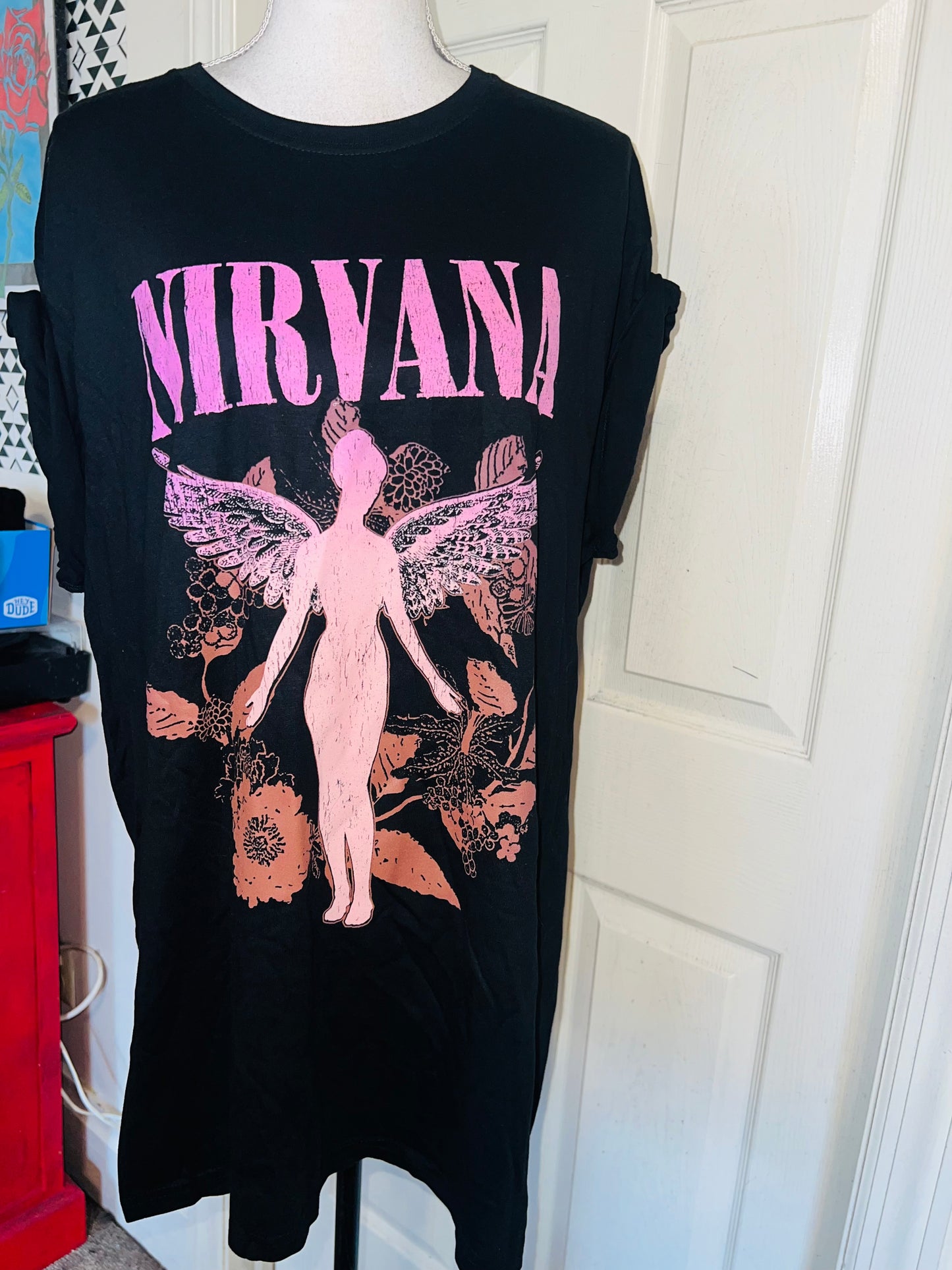 Nirvana Oversized Distressed Tee