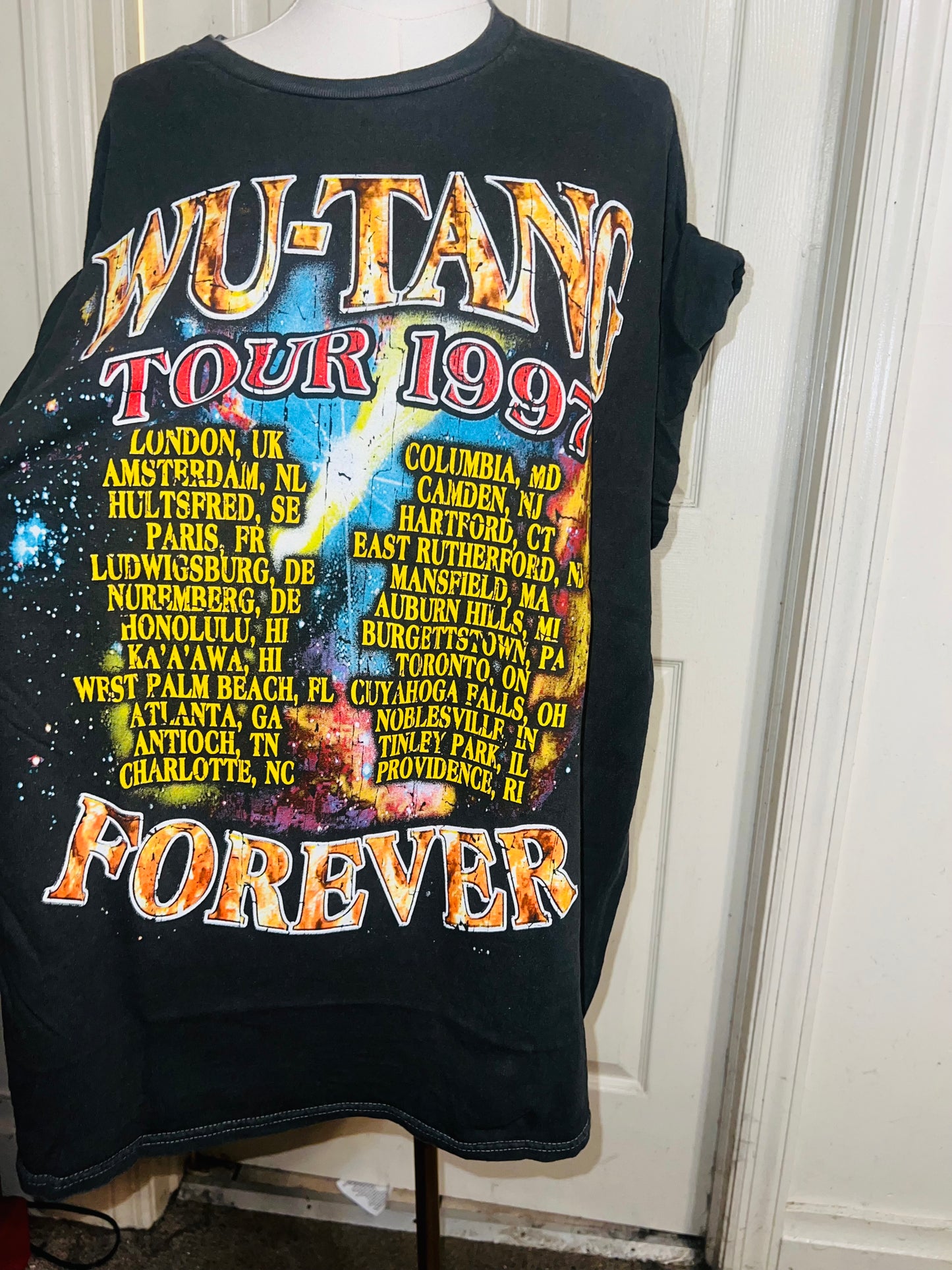 Wu-Tang Clan Tour Oversized Distressed Tee