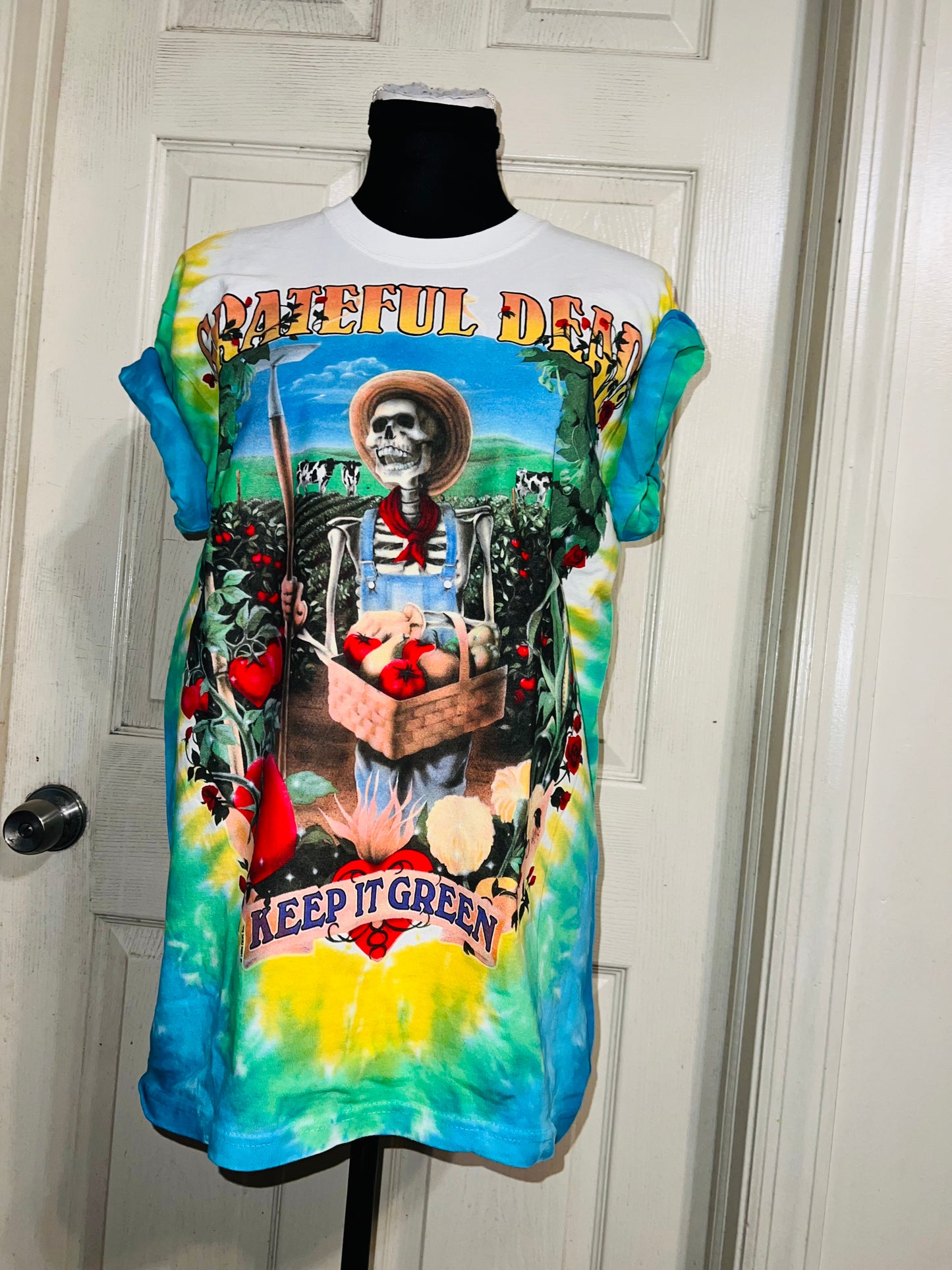 Grateful Dead Keep Green Double Sided Distressed Tee