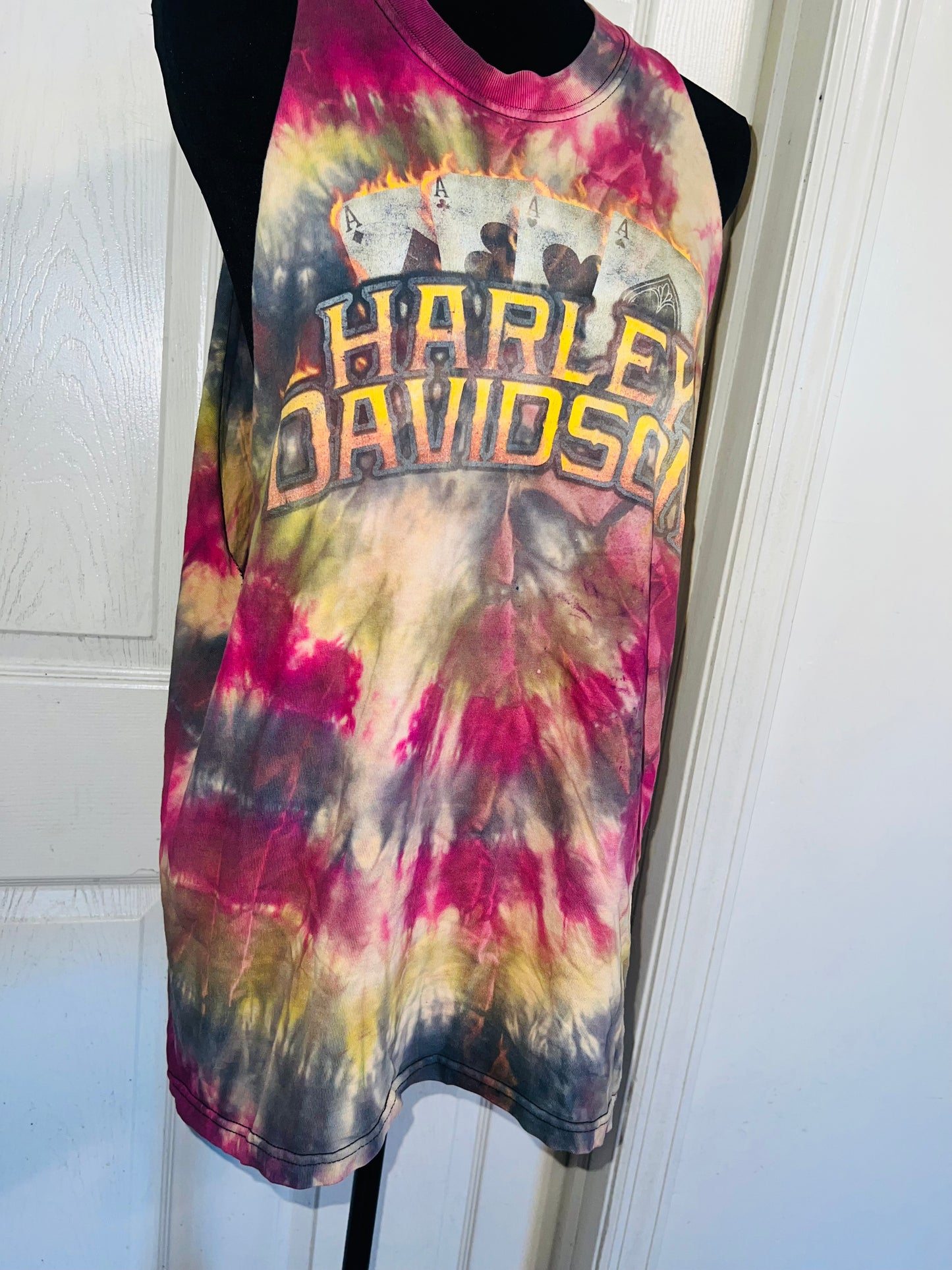 Harley Davidson Double Sided Oversized Distressed Tank