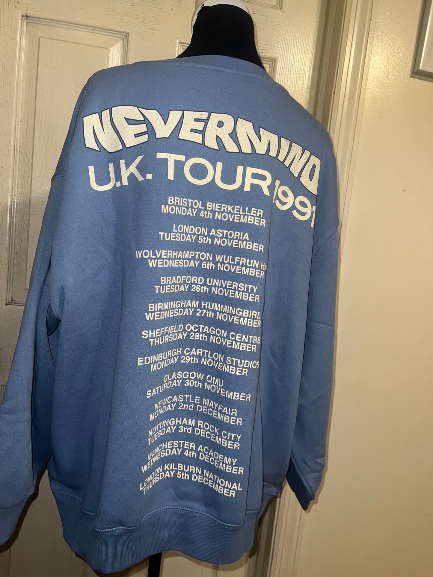 Nirvana Double Sided Oversized Distressed Sweatshirt
