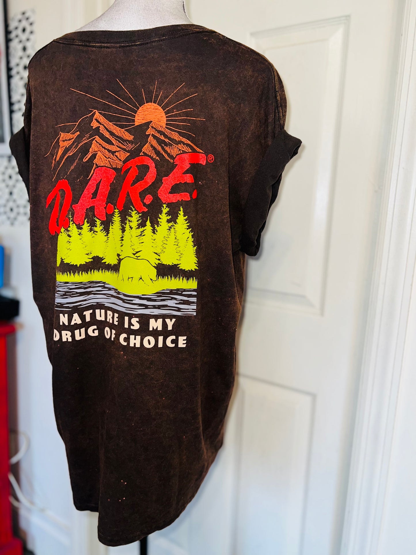 D.A.R.E Double Sided Oversized Distressed Tee