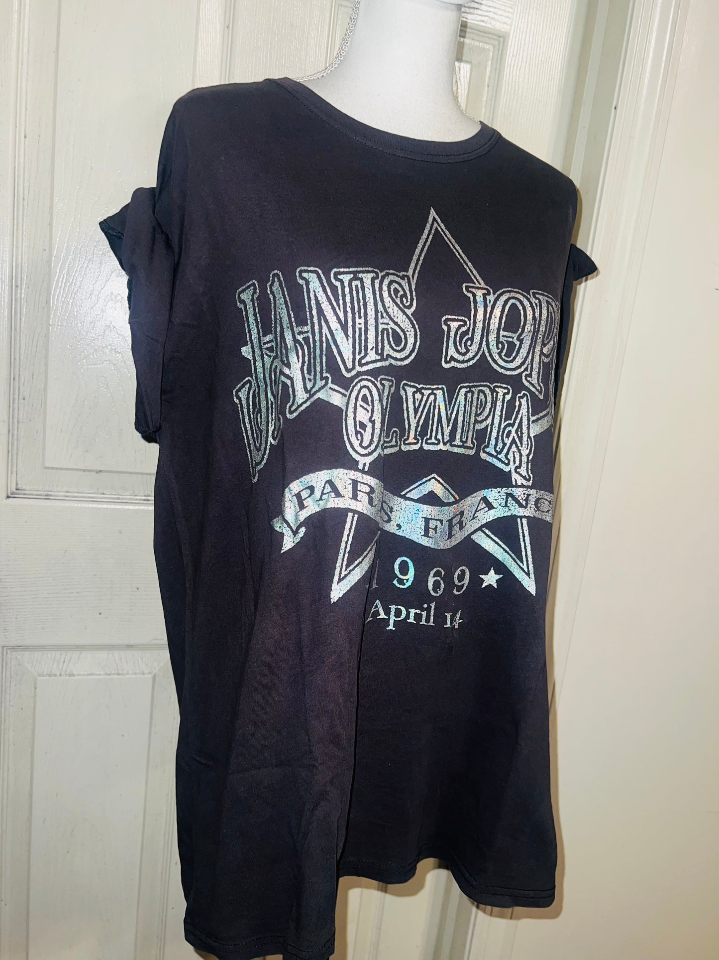 Janis Joplin Oversized Distressed Tee