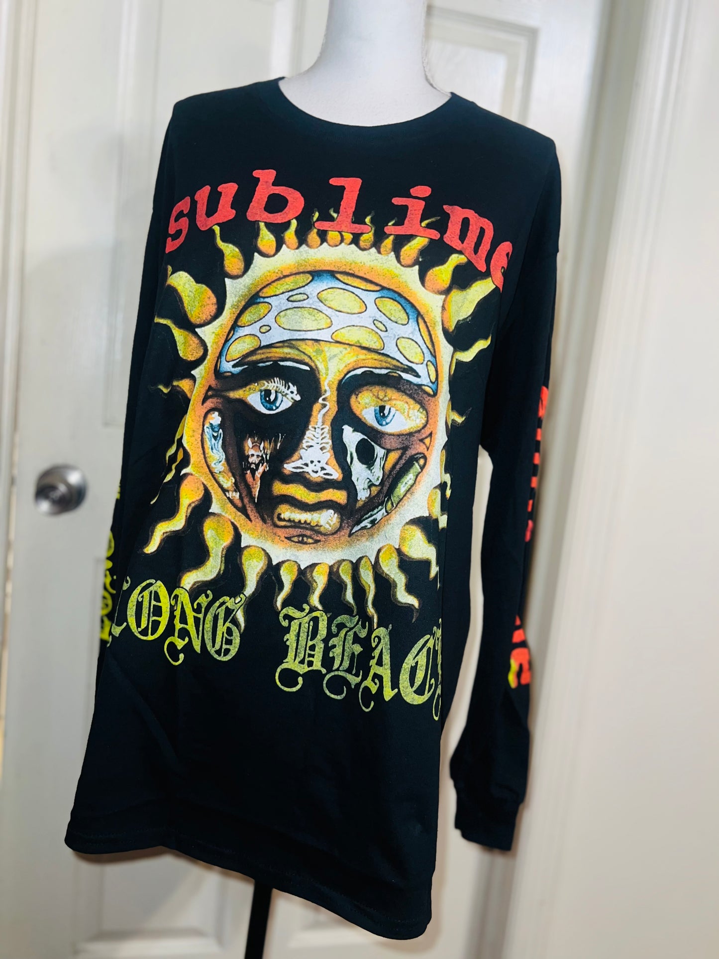 Sublime Oversized Distressed Long Sleeve Tee