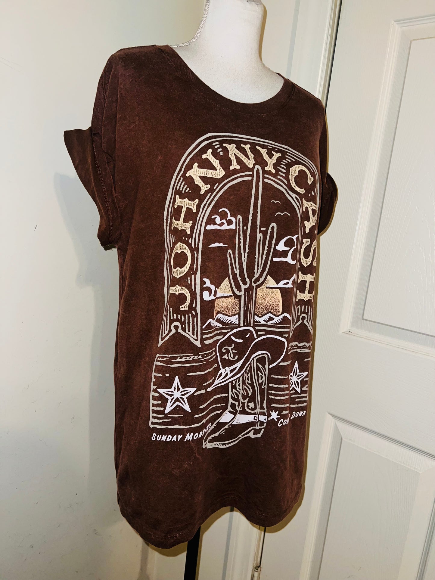 Johnny Cash Double Sided Oversized Distressed Tee