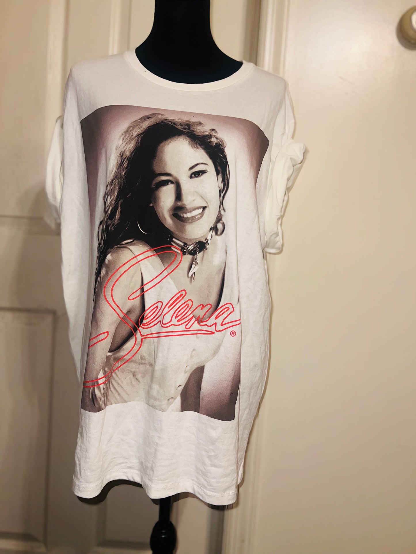 Selena Double Sided Oversized Distressed Tee