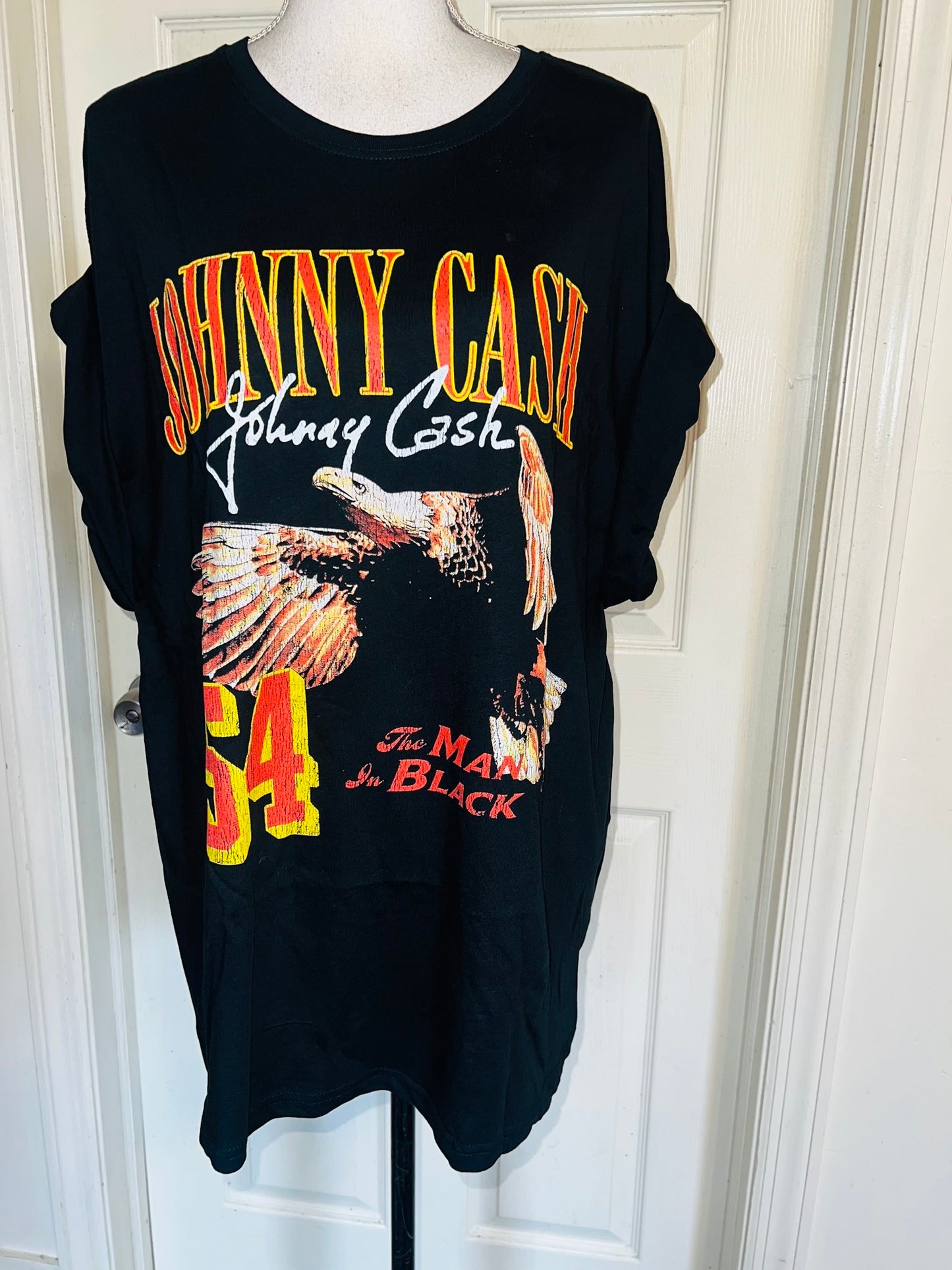 Johnny Cash Double Sided Oversized Distressed Tee