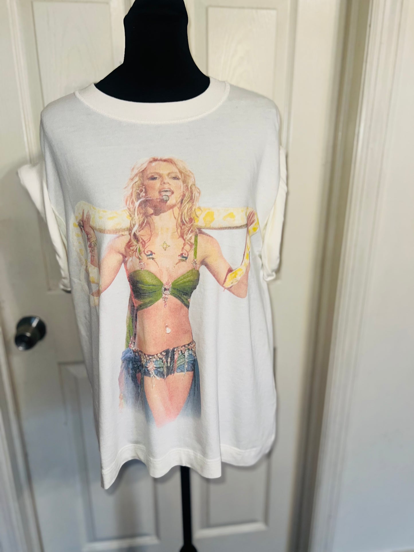Britney Spears Oversized Distressed Tee