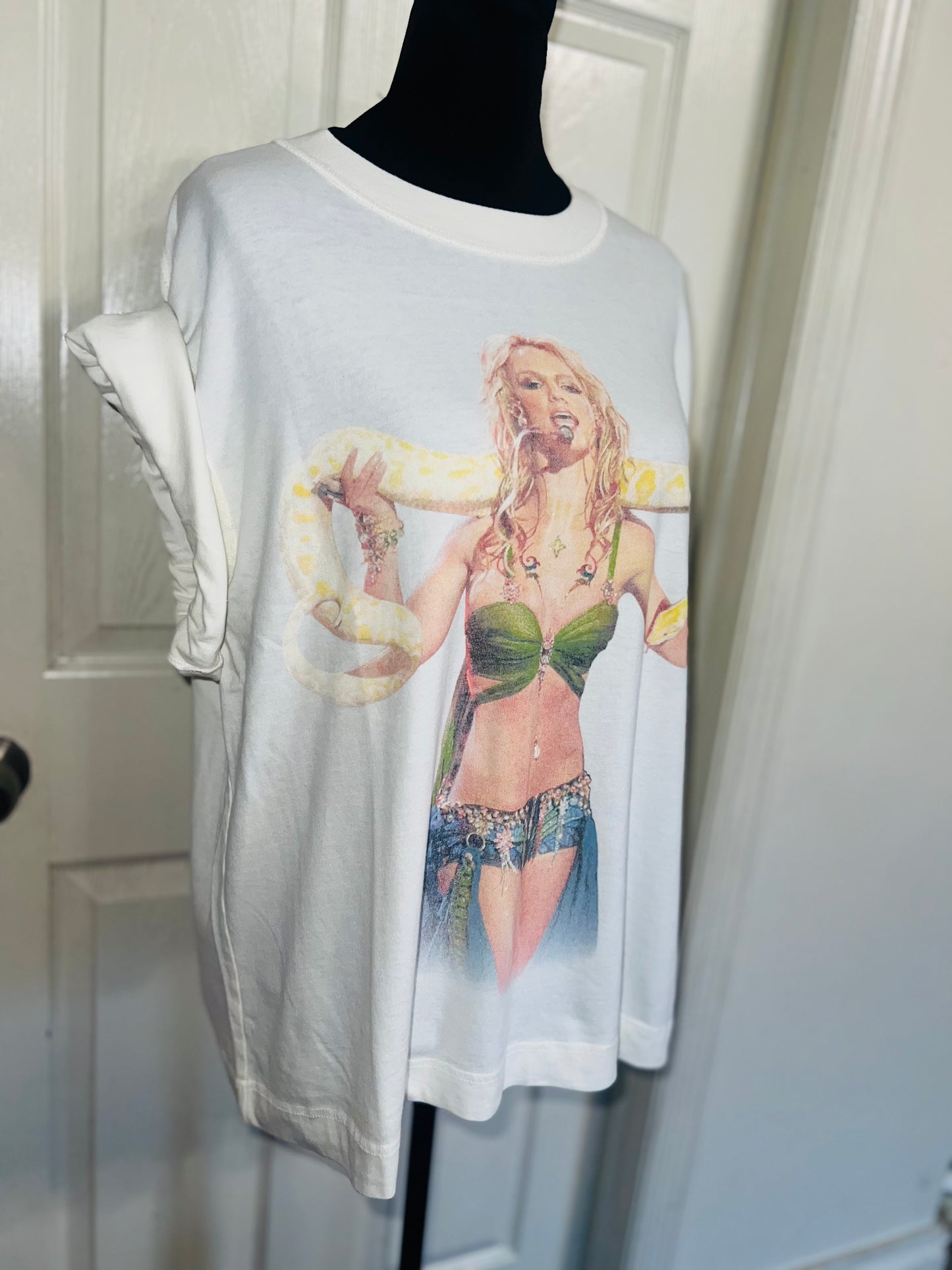 Britney Spears Oversized Distressed Tee