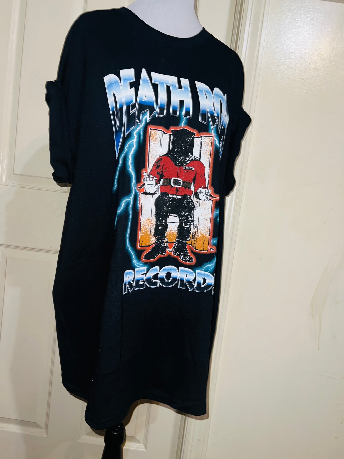 Death Row Records Oversized Distressed Tee