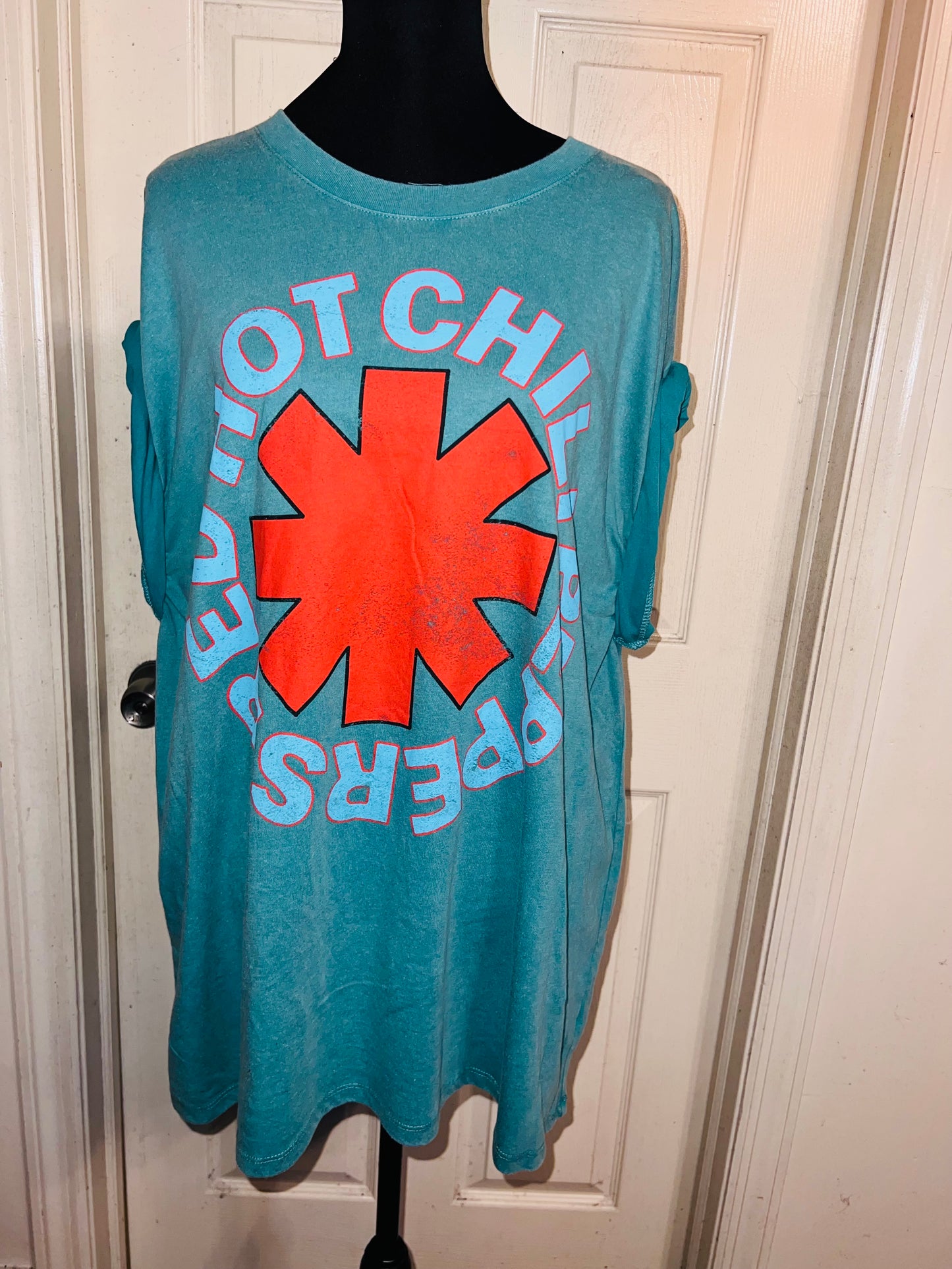 Red Hot Chili Peppers Double Sided Oversized Distressed Tee