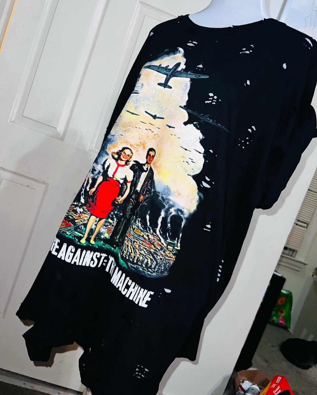 Rage Against the Machine Oversized Distressed Tee