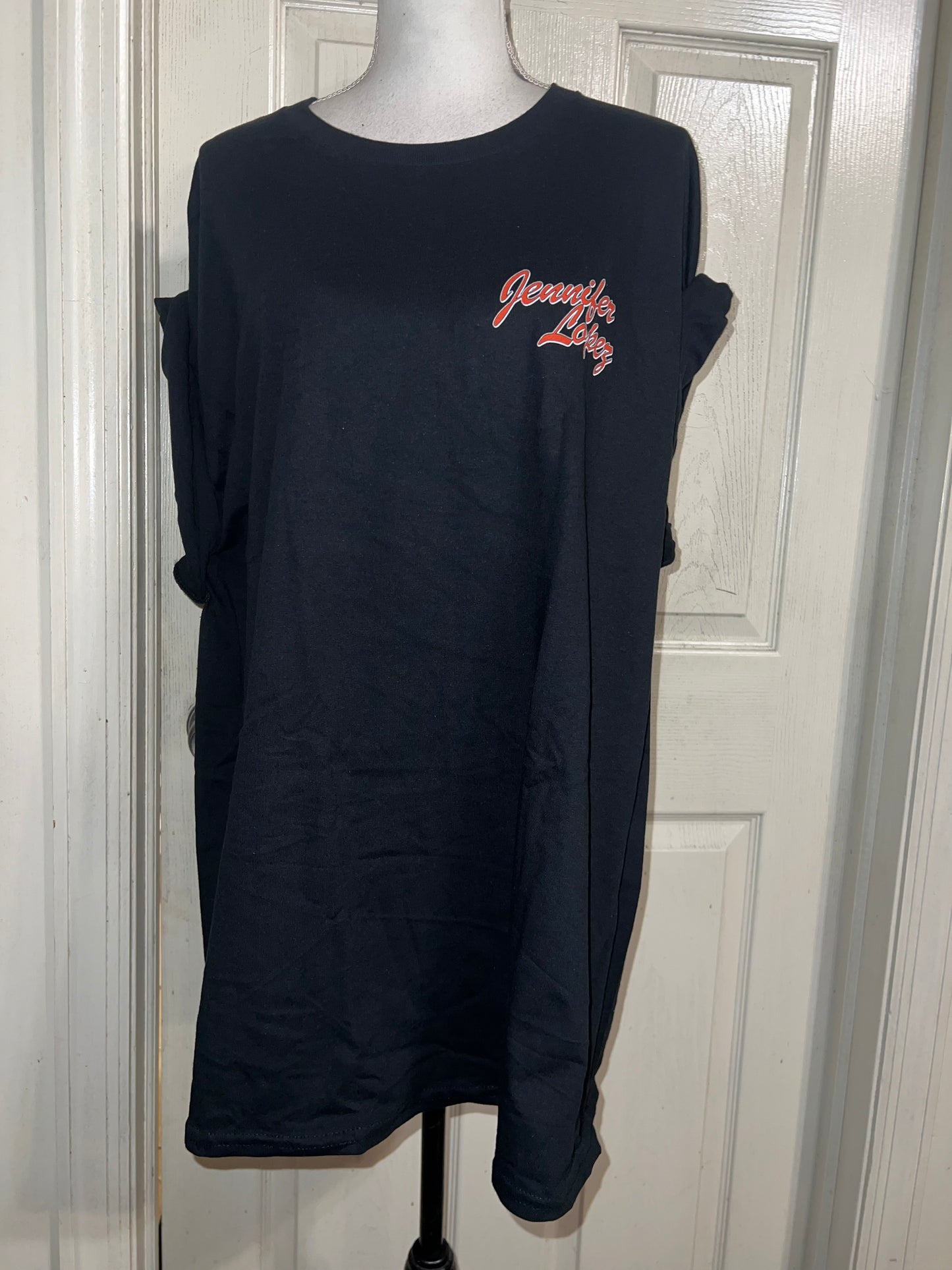 Jennifer Lopez Double Sided Vintage Style Distressed Tee