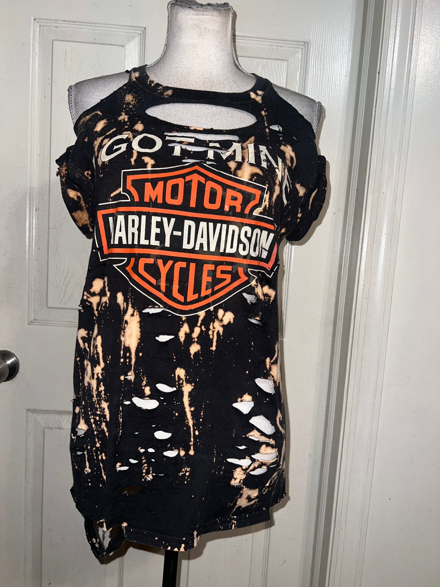 Harley Davidson Bleached Double Sided Distressed Tee