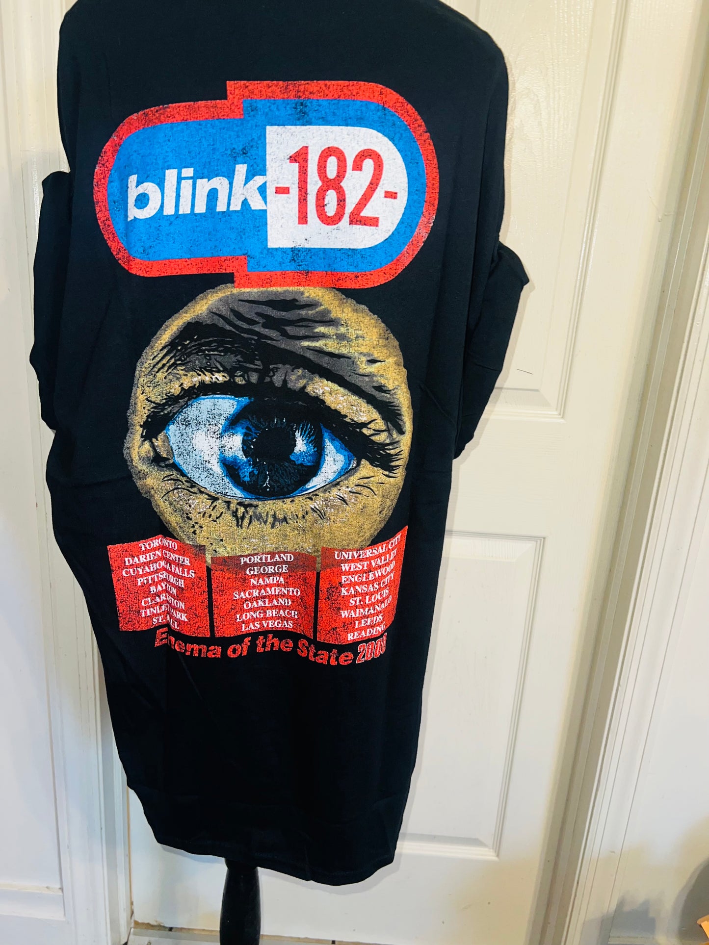 Blink 182 Double Sided Oversized Distressed Tee
