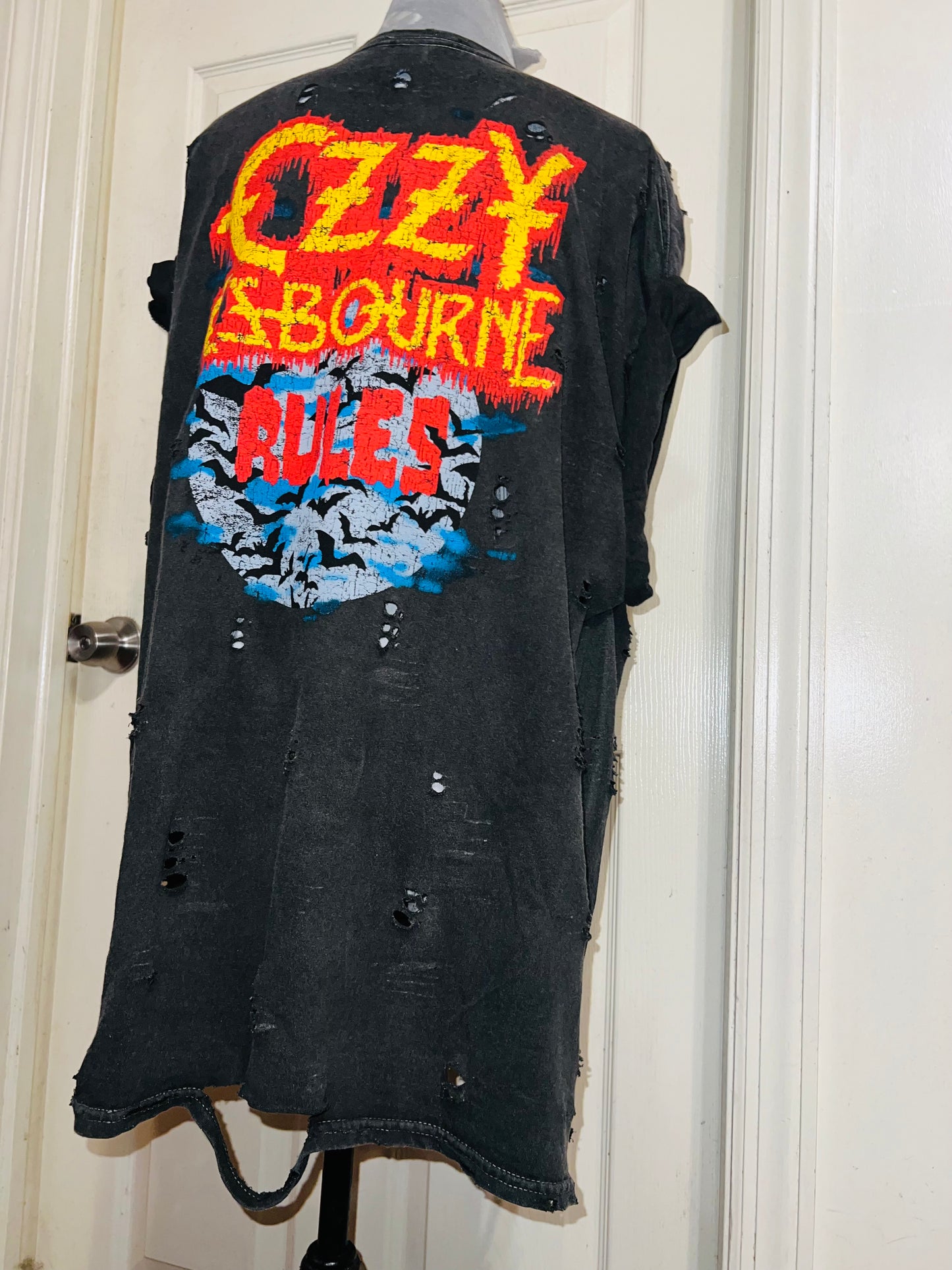 Ozzy Osbourne Double Sided Oversized Distressed Tee