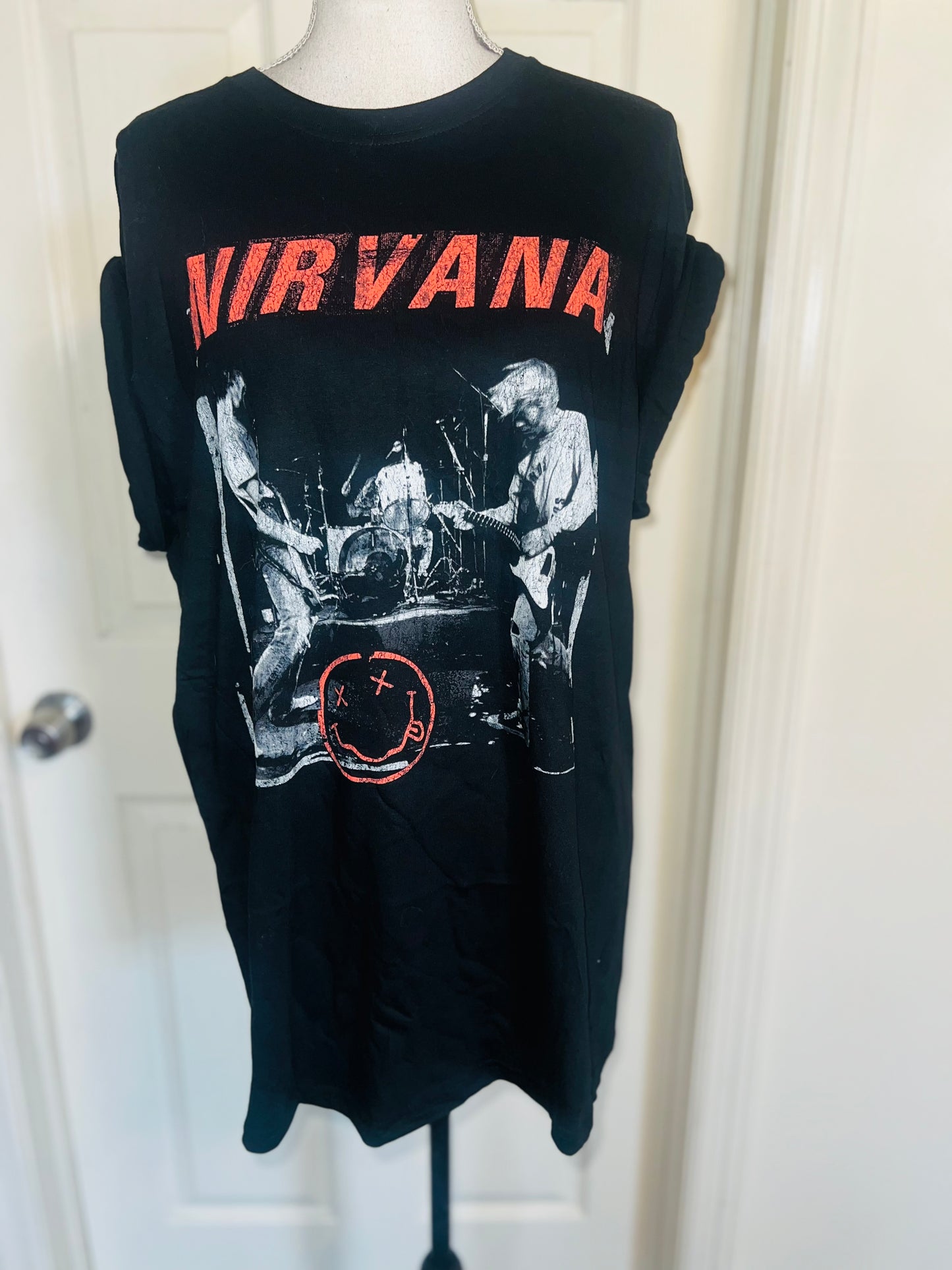 Nirvana Oversized Distressed Tee