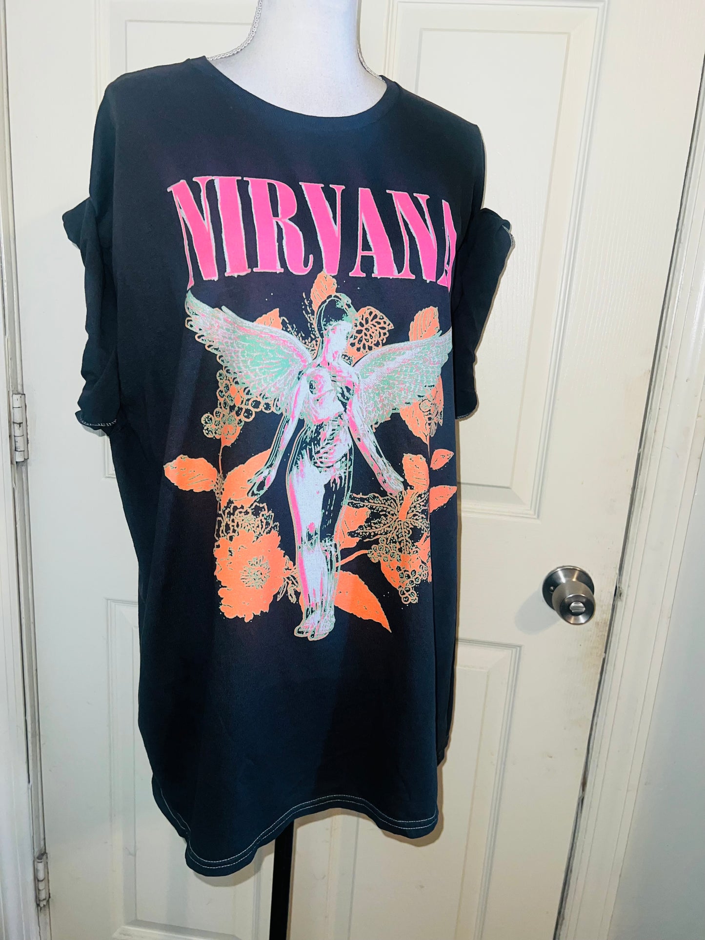 Nirvana Oversized Distressed Tee