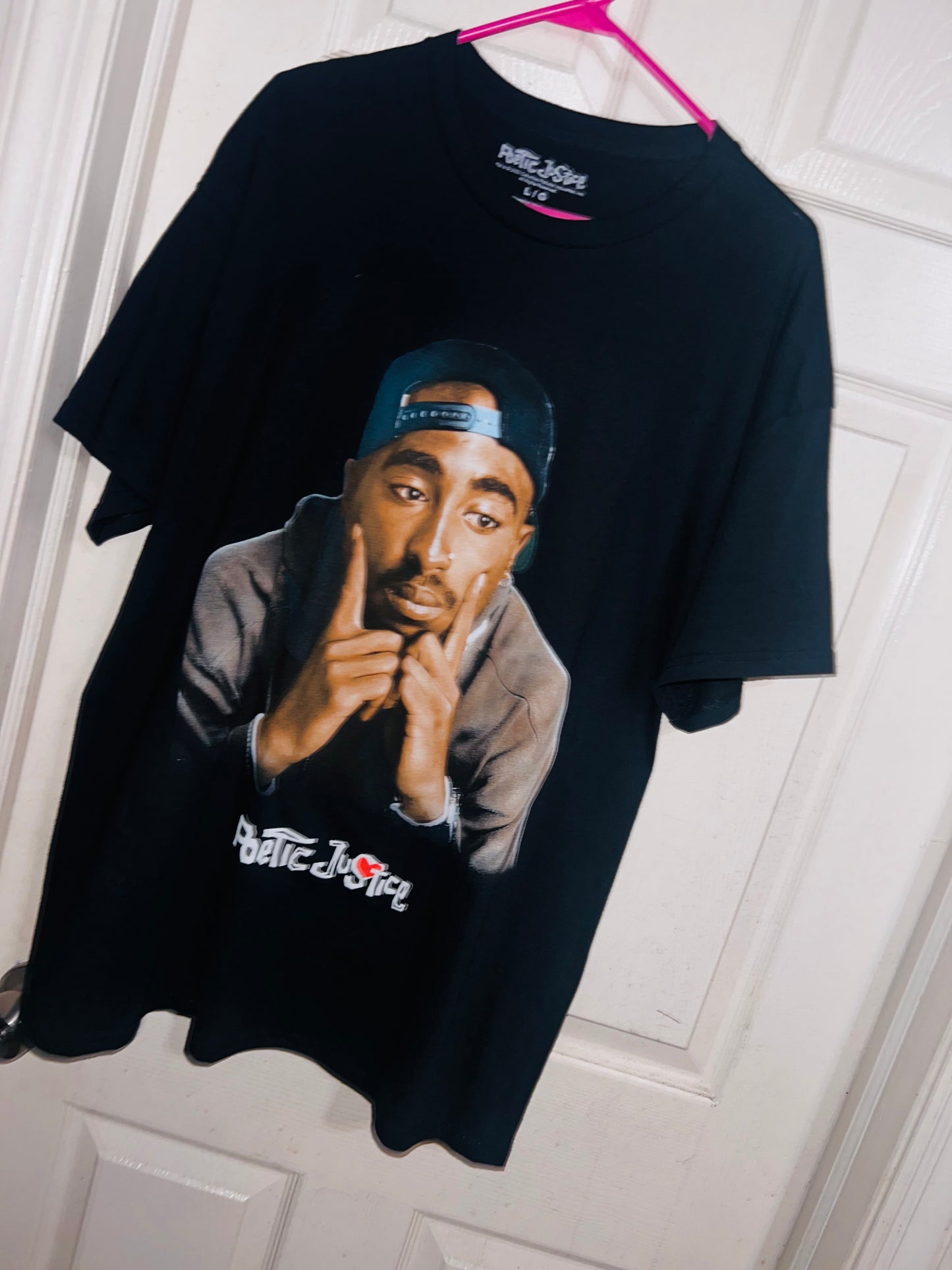 Tupac Poetic Justice Oversized Distressed Tee
