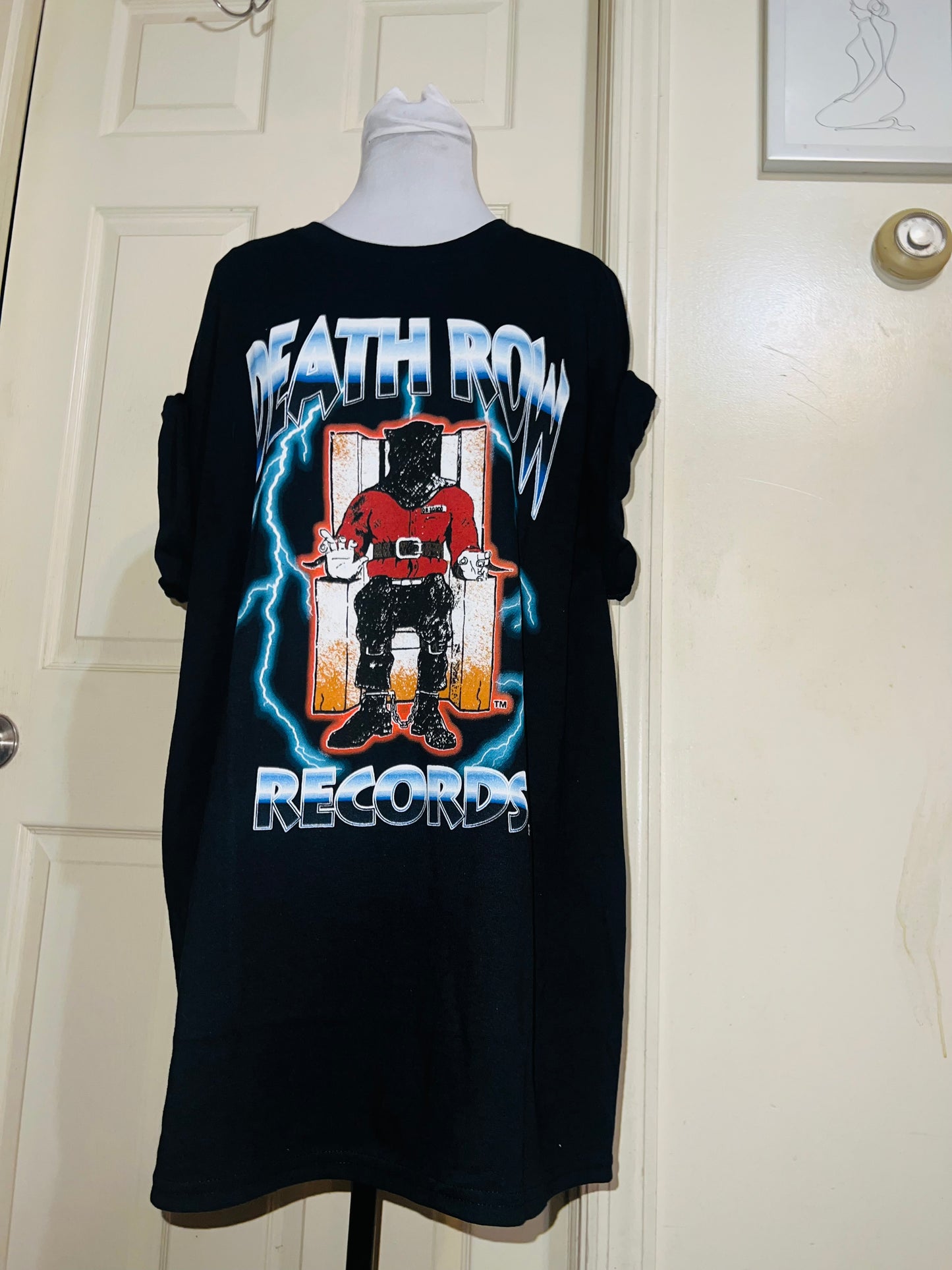 Death Row Records Oversized Distressed Tee